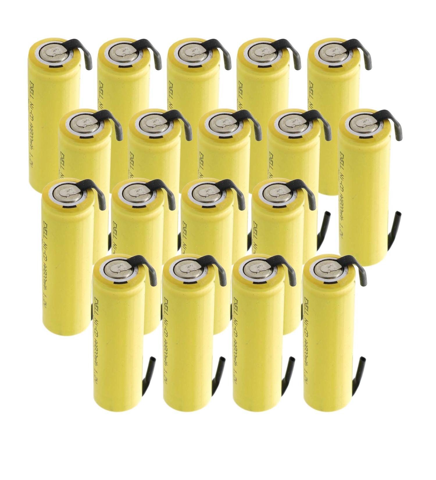 Buy 18-Pack AA 1.2V 800mAh NiCd Rechargeable Battery Cells | High Power for Telecoms UPS RC Devices & More - Global Shipping - Buy Online on GoSupps.com