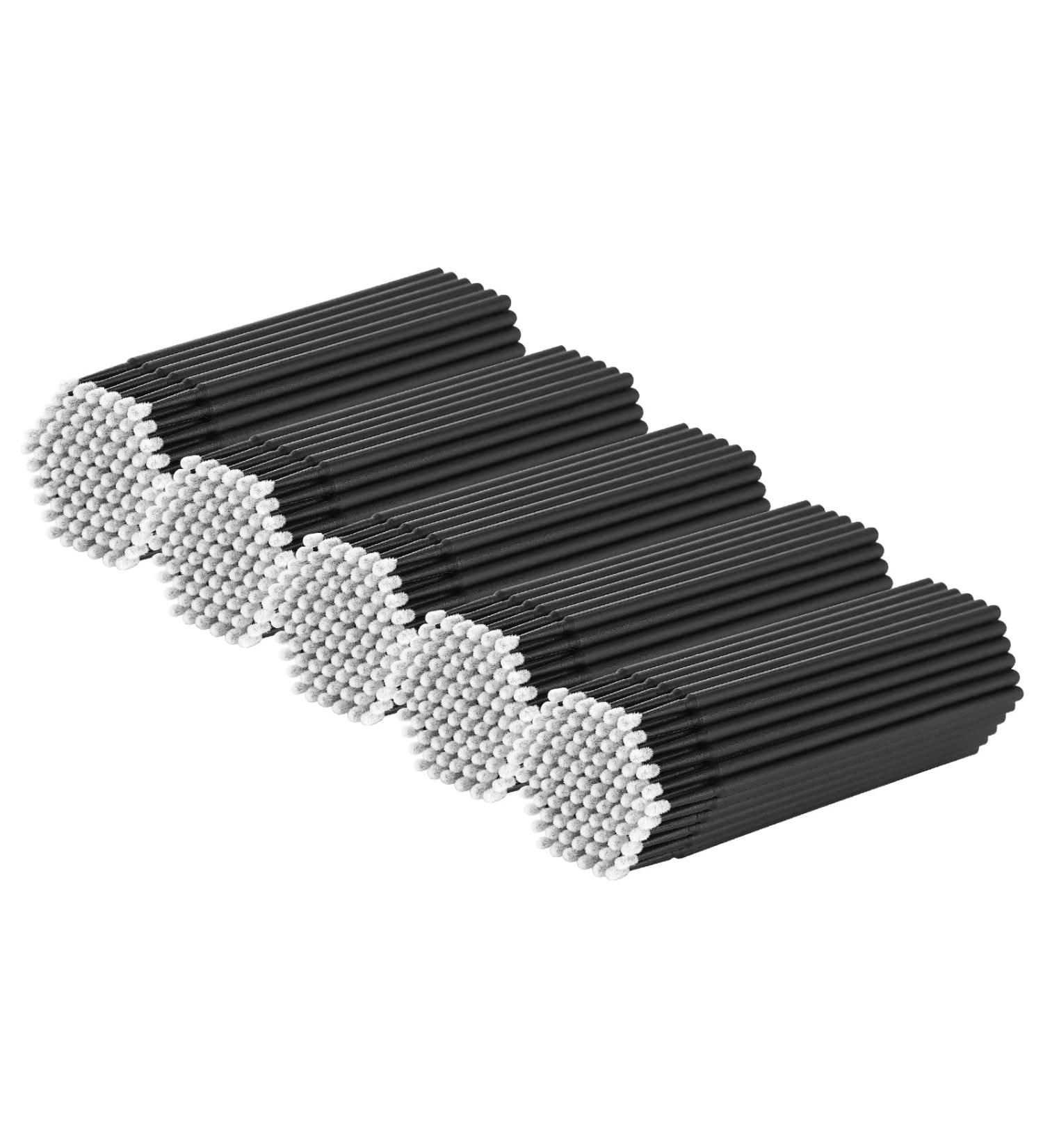 500 PCS Black Disposable Microbrush Applicators - Perfect for Eyelash Extensions & Makeup (2.0mm Head Diameter) - Buy Online on GoSupps.com