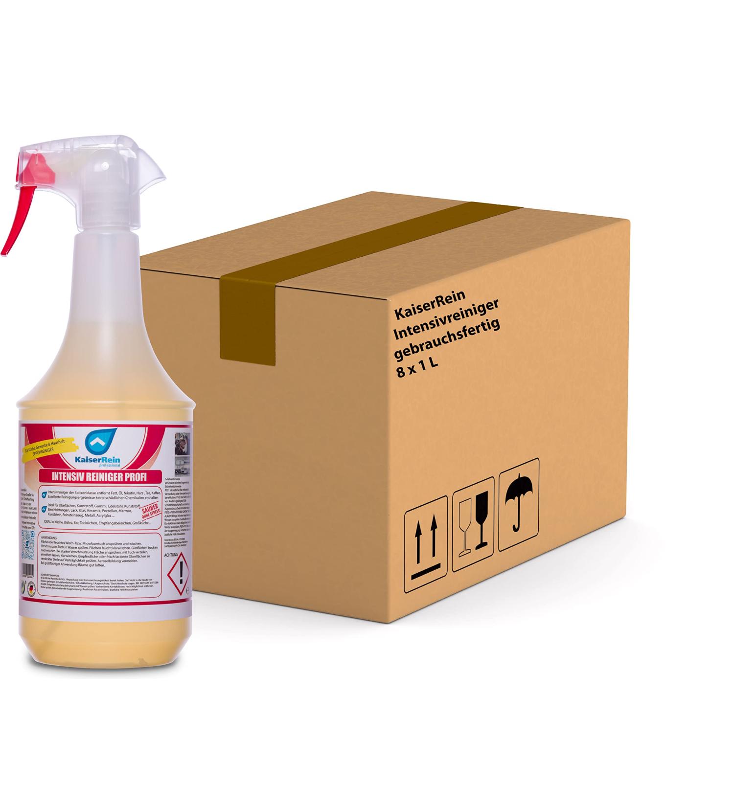 Emperor Intensive Kitchen Cleaner Spray - 8x1L Professional Grease Remover for Effective Cleaning of Kitchens Grills & Surfaces - 8L Pack - Buy Online on GoSupps.com
