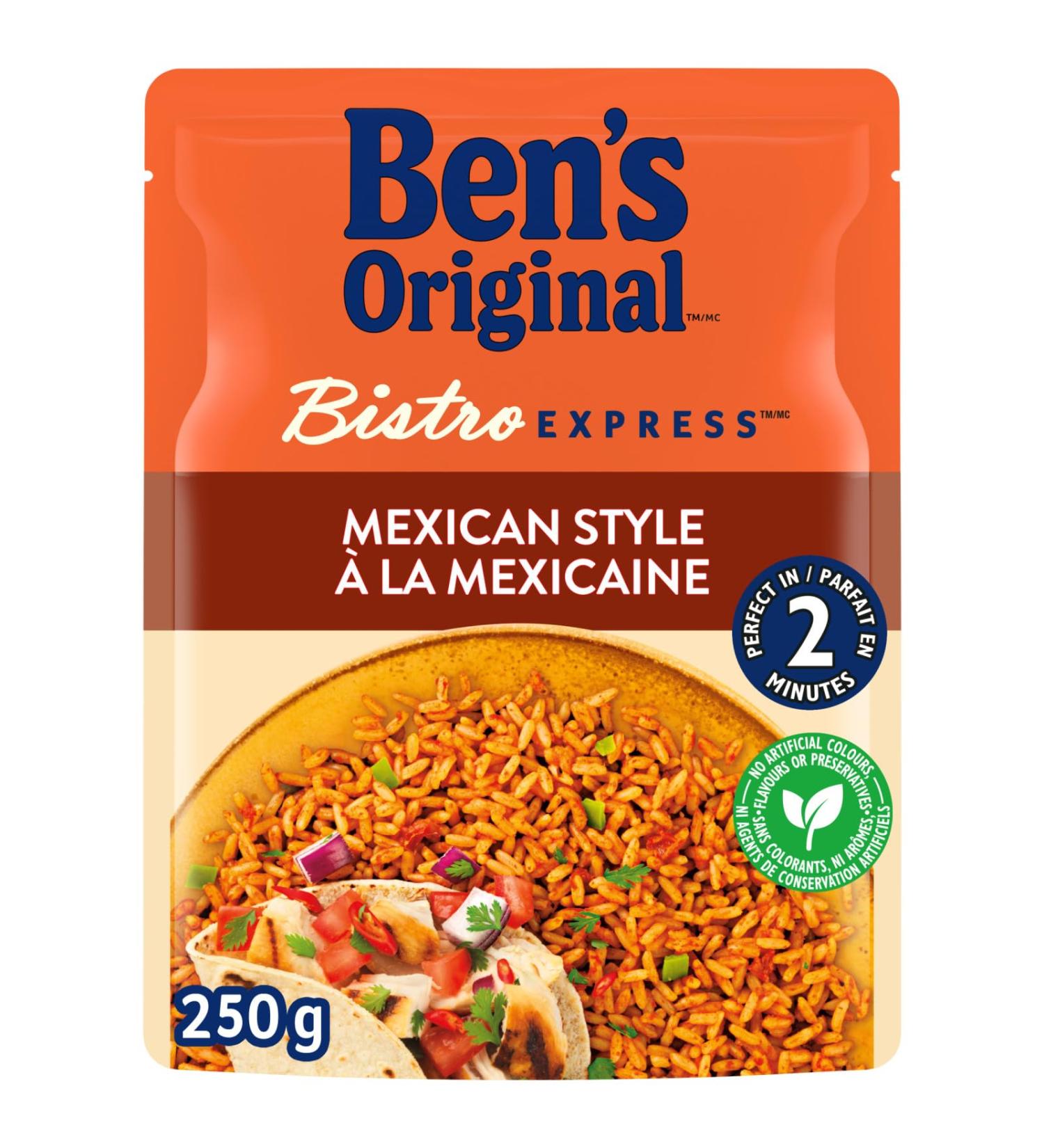 BEN'S ORIGINAL BISTRO EXPRESS Mexican Style Rice Long Grain Rice and Side Dish 250g Pouch Mexican Style 1 - Buy Online on GoSupps.com