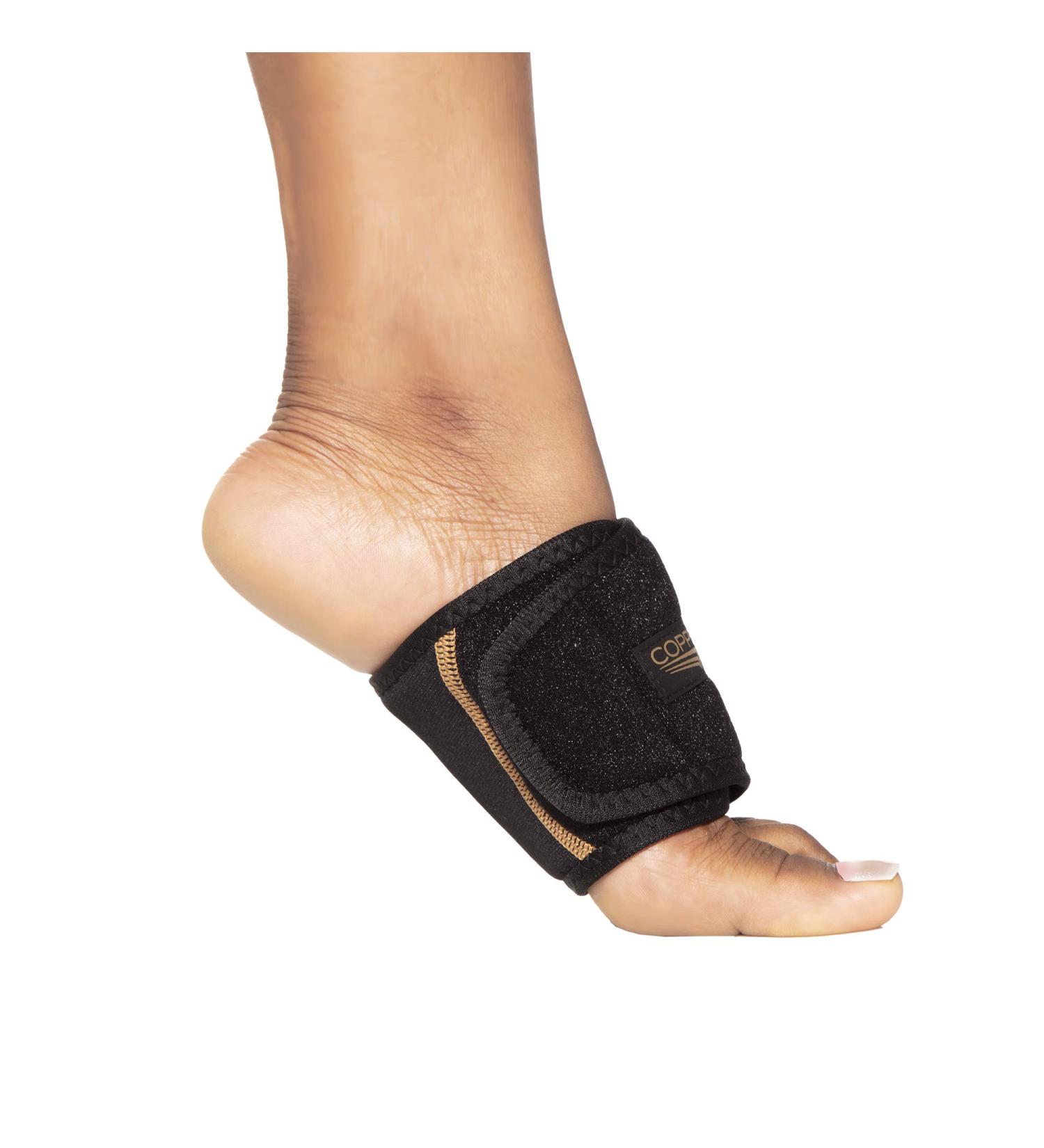Copper Fit Rapid Relief Plantar Fascia Arch Foot Wrap with Hot/Cold Gel Pack - Black | Adjustable Unisex Adult - Buy Online on GoSupps.com