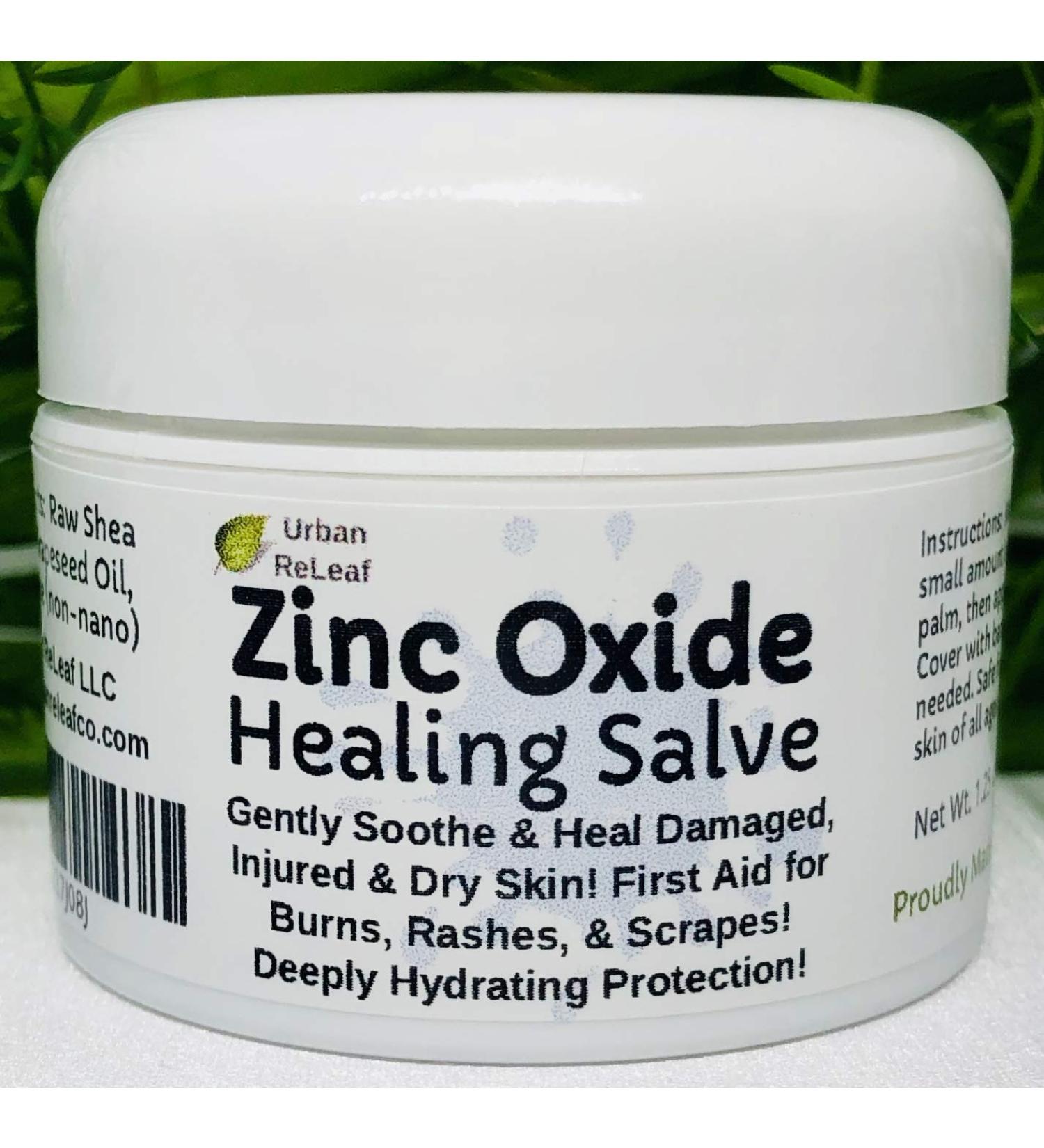 Urban ReLeaf Zinc Oxide Salve - Gentle Healing for Burns, Rashes & Dry Skin - 100% Natural and Safe for All Ages - Buy Online on GoSupps.com