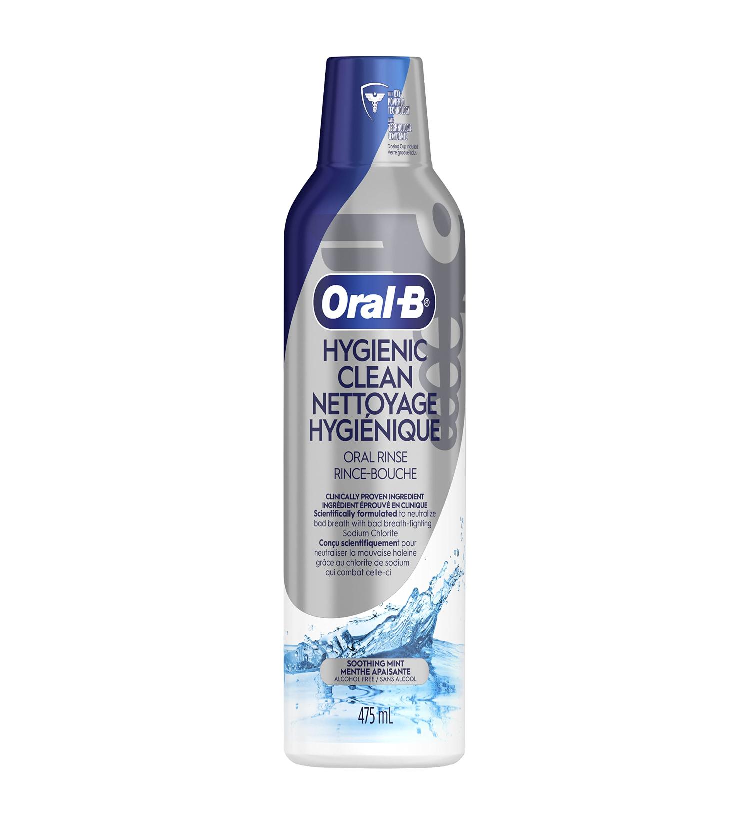 Oral-B Hygienic Mouthwash Hygienic Clean Special Care Oral Rinse Neutralizes Bad Breath Soothing Mint 475 mL Breath Therapy - Buy Online on GoSupps.com