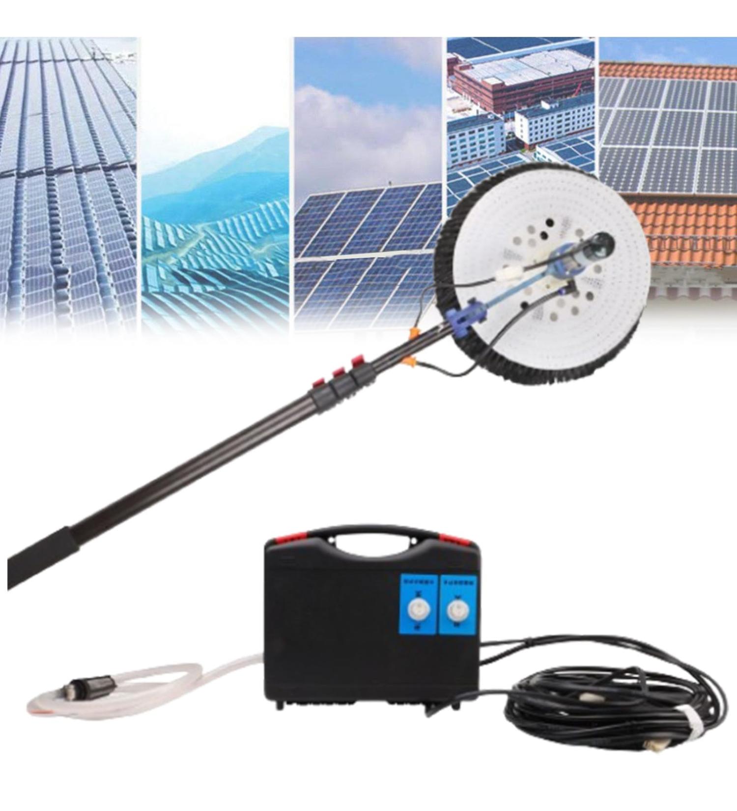 Solar Photovoltaic Panel Cleaning Rotating Brush with Telescopic Pole Professional Electric Cleaning Equipment Robot for Signboard Building Exterior Wall - Buy Online on GoSupps.com