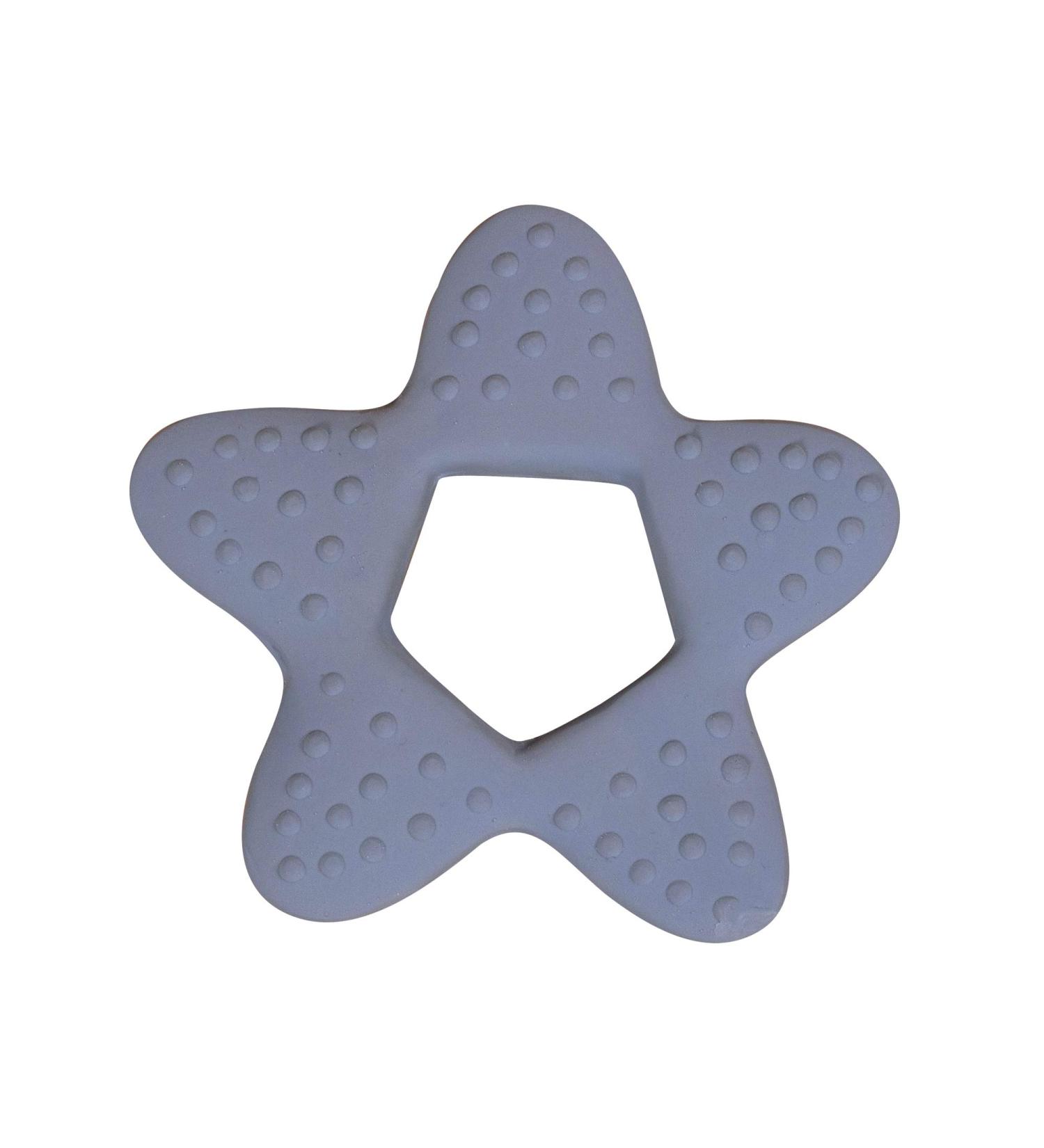 Filibabba Star Teether for Babies | Natural Rubber Teething Ring | Powder Blue Teething Aid - Buy Online on GoSupps.com