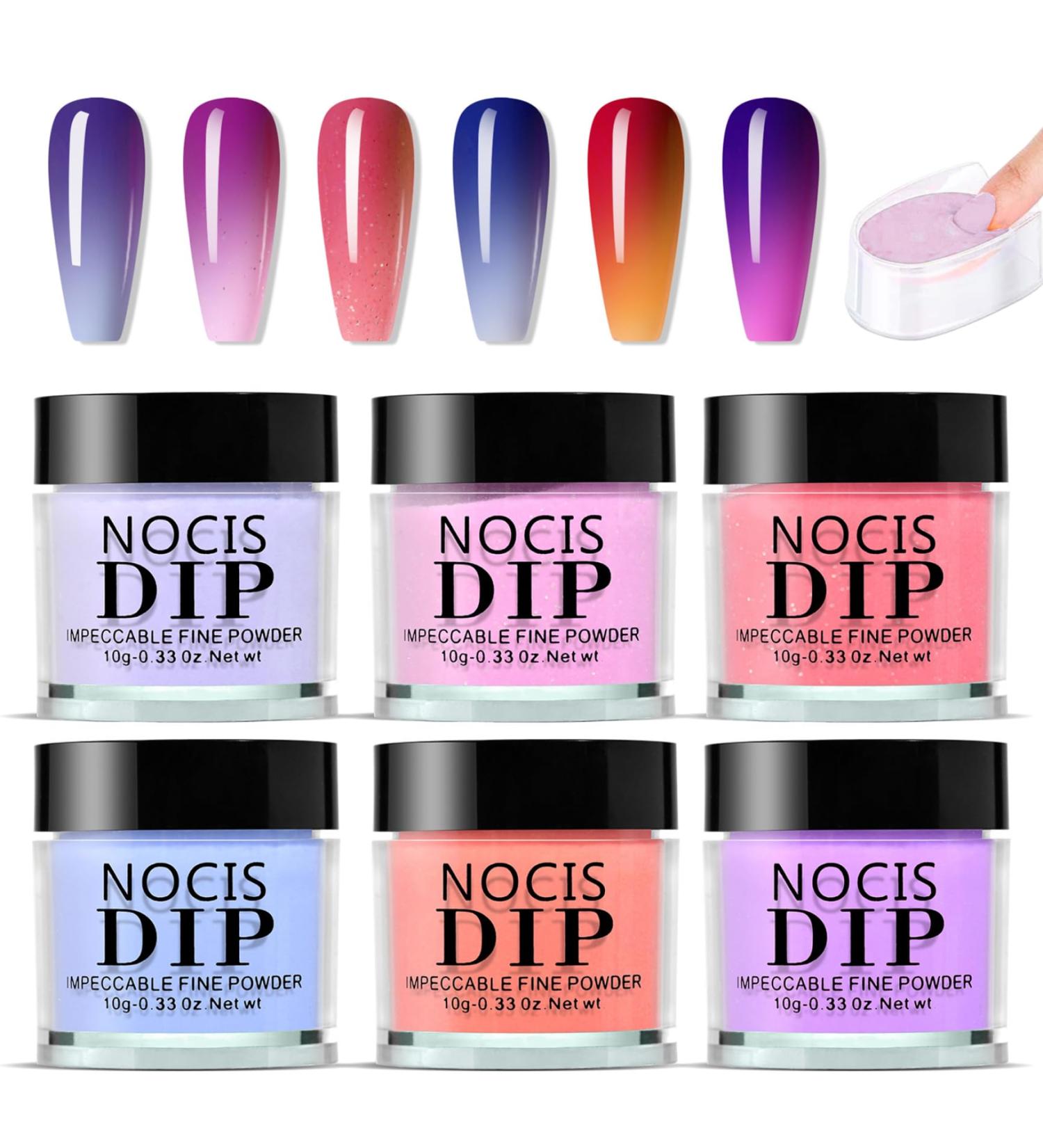 Lot de 6 poudres tremper 6 couleurs de poudre acrylique pour tremper les ongles aucune lampe UV/LED n cessaire kit bricolage longue dur e s chage rapide pour d butants manucure DIY |.Kits - Buy Online on GoSupps.com