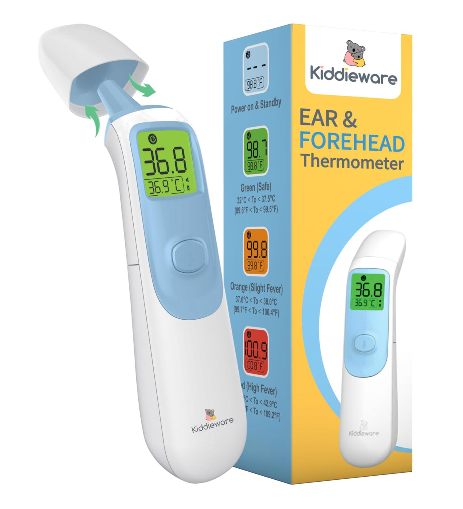 Best Ear and Forehead Baby Thermometer - Digital Instant Read for Infants & Adults | 20 Memories Touchless Design - Buy Online on GoSupps.com
