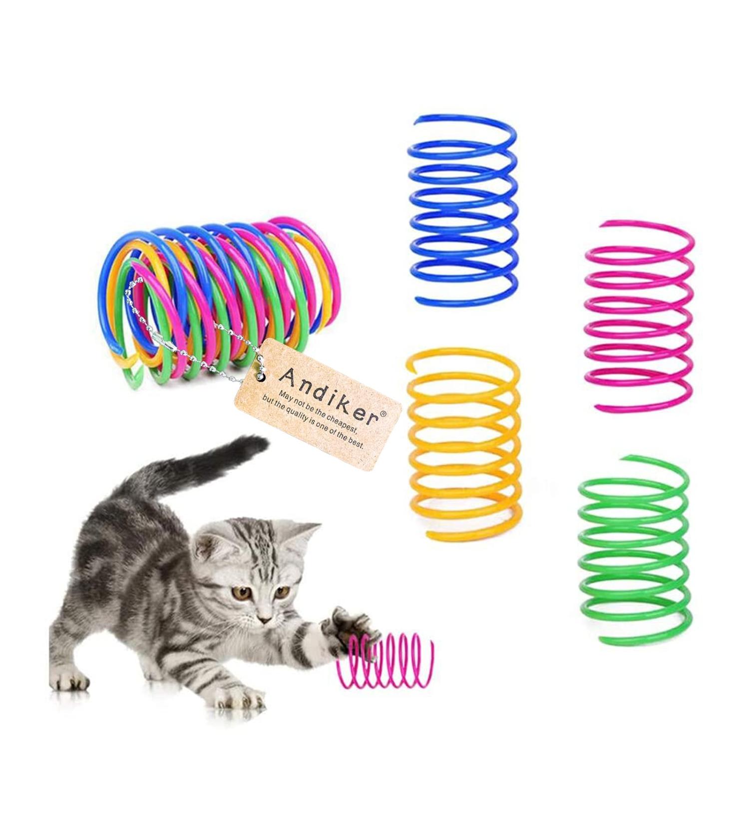 12 Pc Andiker Cat Spiral Spring Toy - Interactive and Durable Cat Toy for Swatting, Biting, and Hunting - Keep Your Cat Fit and Entertained! - Buy Online on GoSupps.com