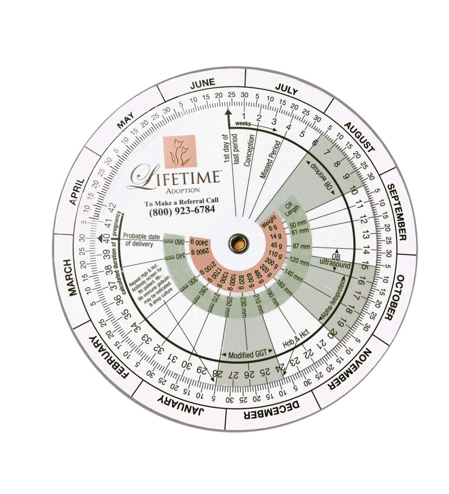 Pregnancy Wheel: Due Date Calculator for Pregnant Patients. Designed for OB/GYN  Doctors  Midwives  Nurses  and Patients