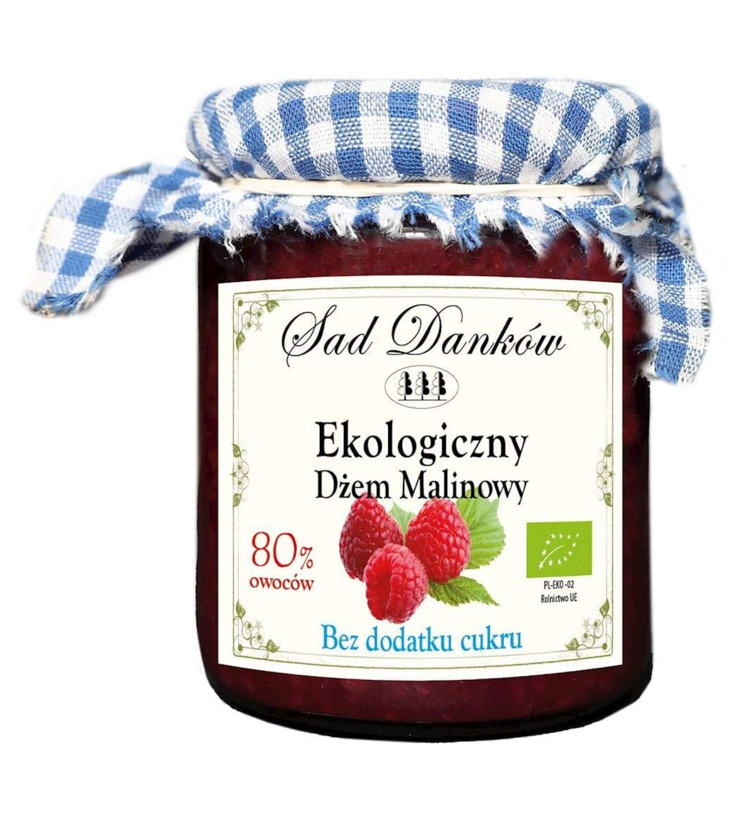 SAD DANK W Organic Sugar-Free Raspberry Jam 260g - SAD DANK W