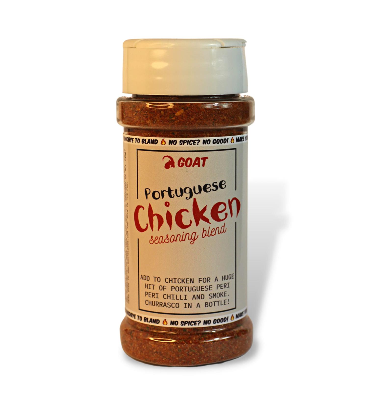 Portuguese Chicken Seasoning Blend - 80g Shaker. Spice up your grilled chicken with this authentic Portuguese blend. Artisanal Spice Blend. - Buy Online on GoSupps.com
