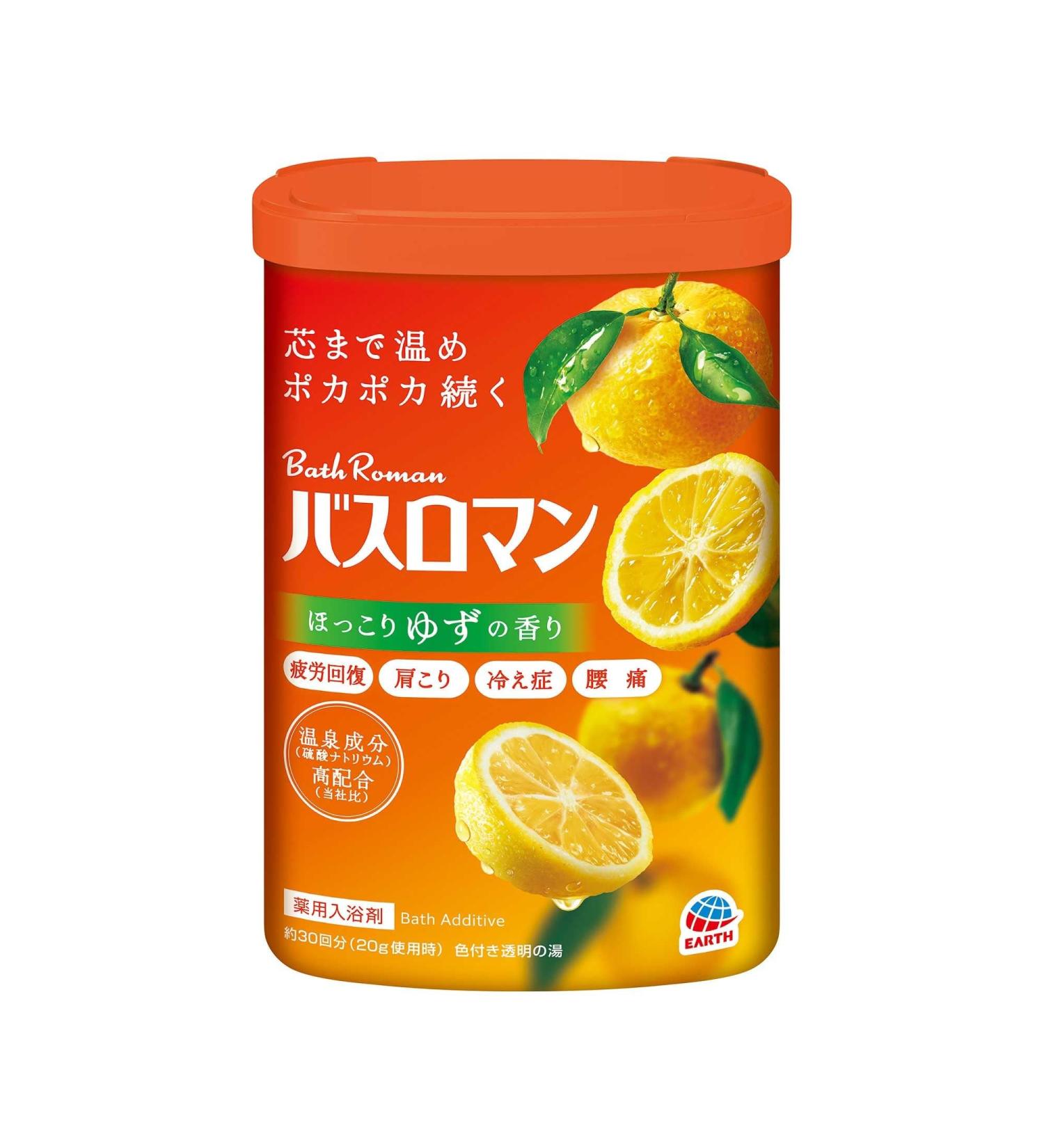 Japanese bath salts Bath Roman Yuzu Flavor 600 g  - Buy Online on GoSupps.com