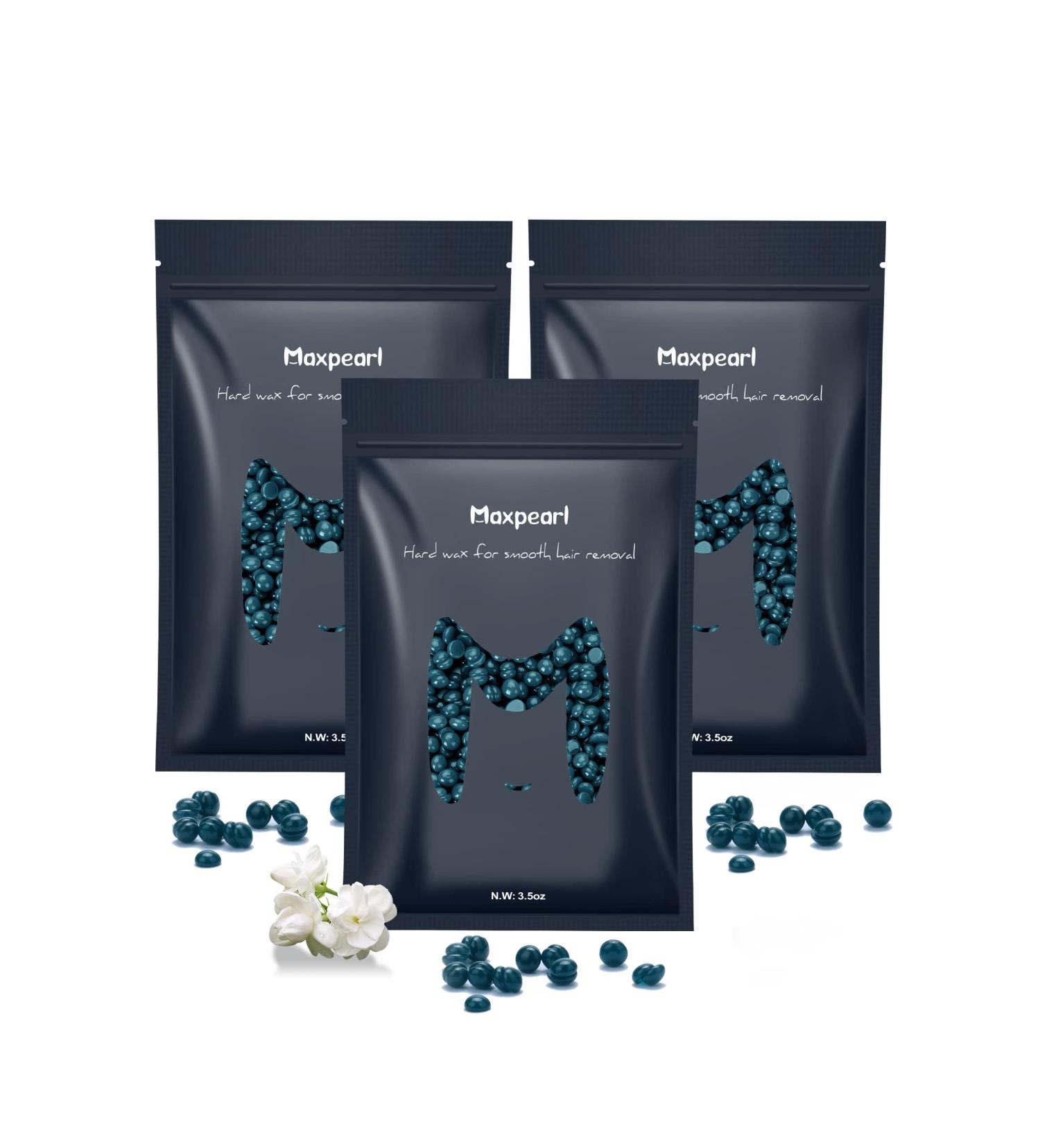 Maxpearl Hard Wax Beads 300g - Hair Removal Wax Beans for Brazilian Bikini Face Eyebrows Arms Legs - Pack of 3 - Buy Online on GoSupps.com