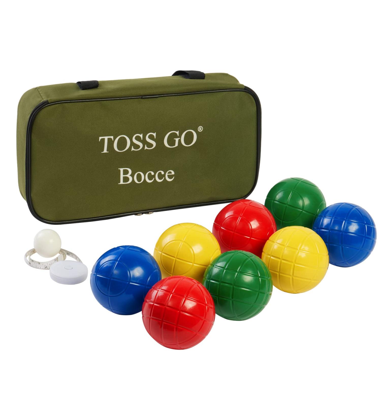 90mm Bocce Set with Carry Bag - 8 All Weather Bocce Game Balls in Team Colors - Perfect Summer Outdoor Party Game for All Ages - Buy Online on GoSupps.com