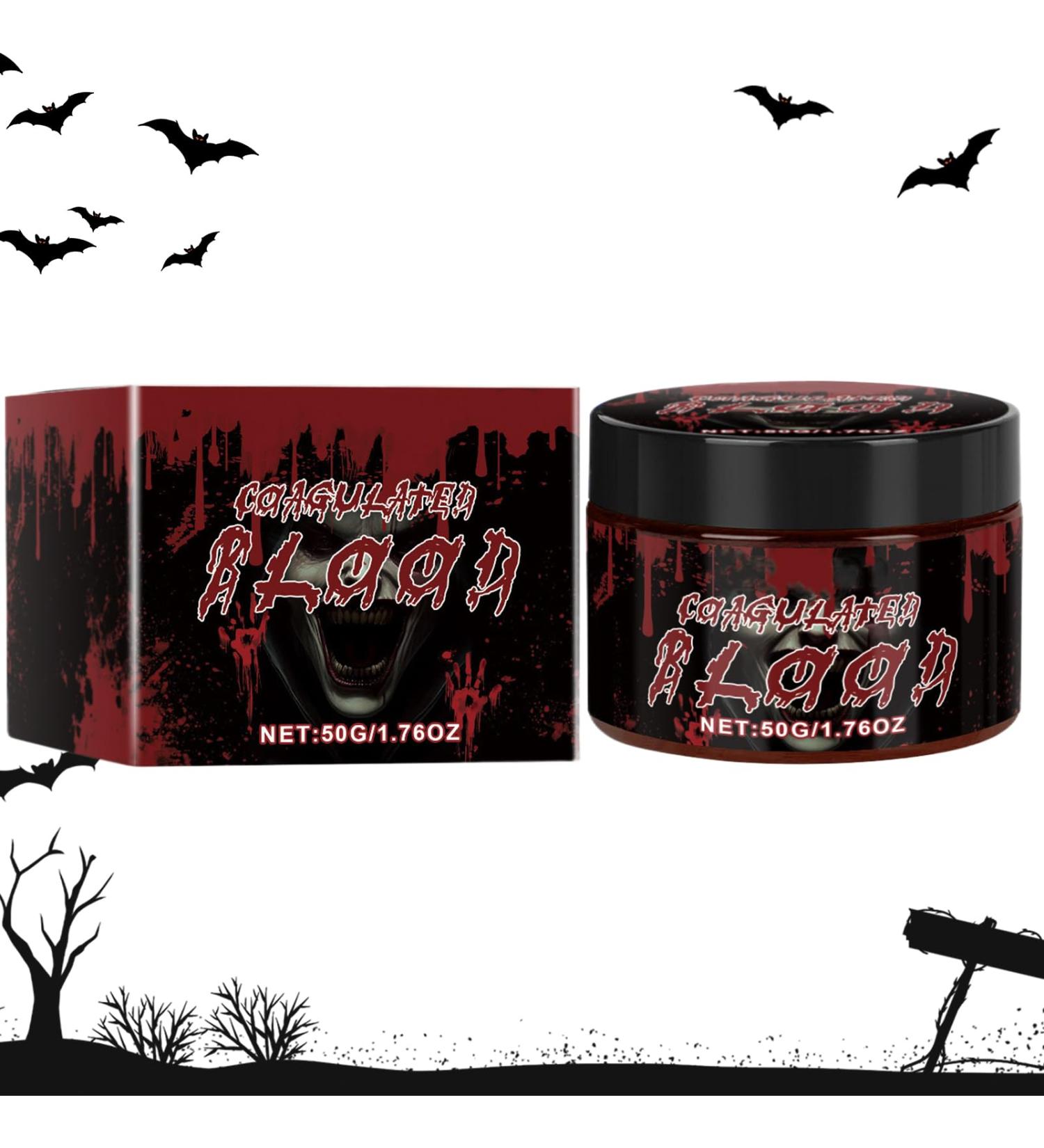 Artificial Blood for Halloween Coagulated Gel Blood Decorative Makeup 50ml for Body and Face Adult and Child Costume Vampire Cosplay Clothing - Buy Online on GoSupps.com