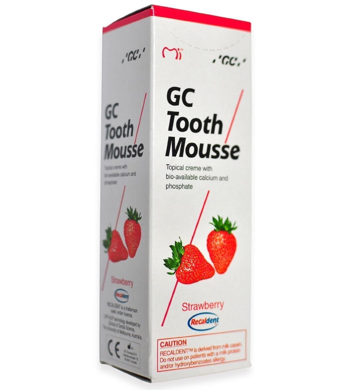 GC Teeth Mousse - Strawberry - 40 g / 35 ml - Buy Online on GoSupps.com