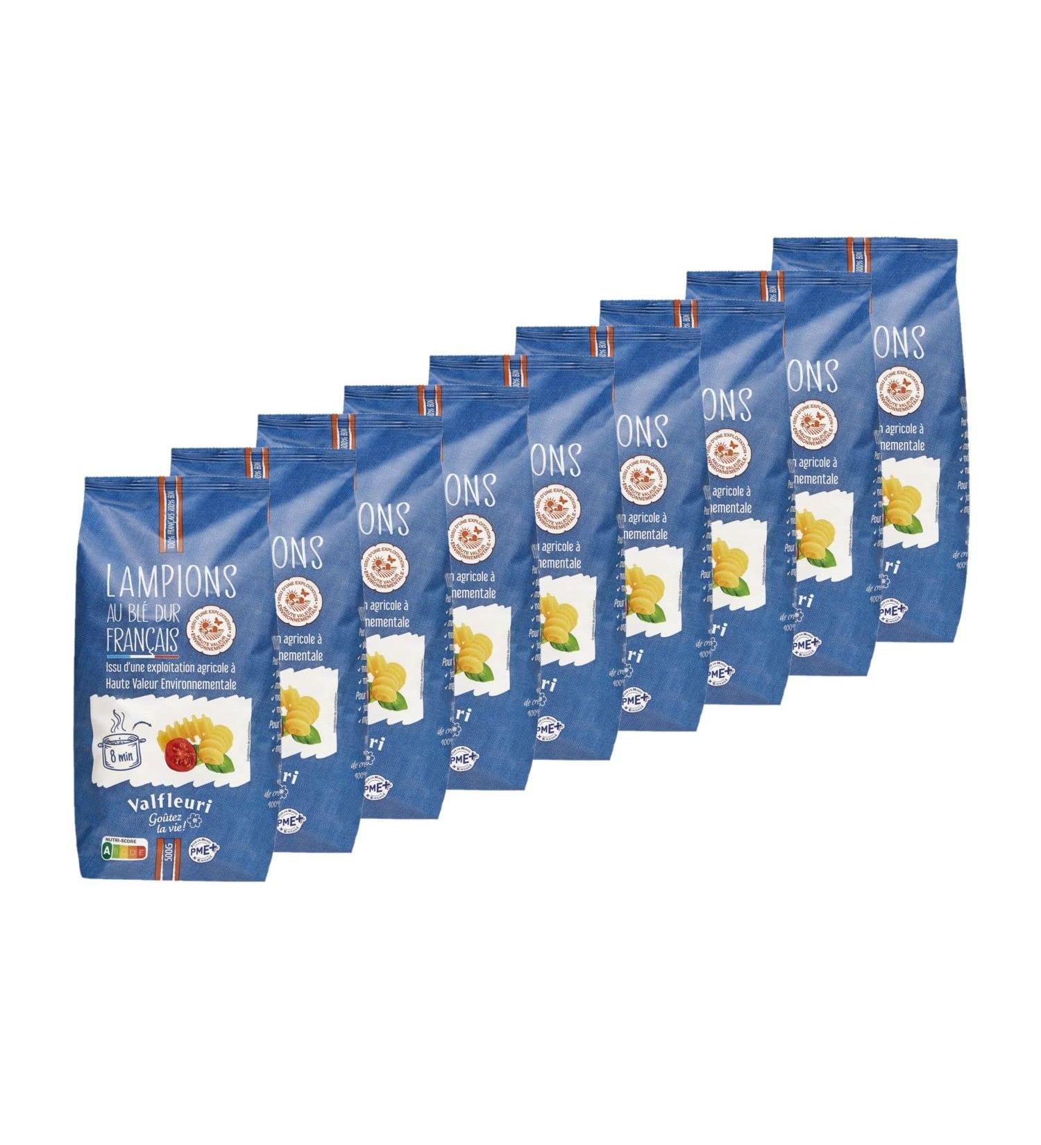Valfleuri Lot of 9 Pasta - HVE "Lampions" Range - 500g Bag - Buy Online on GoSupps.com