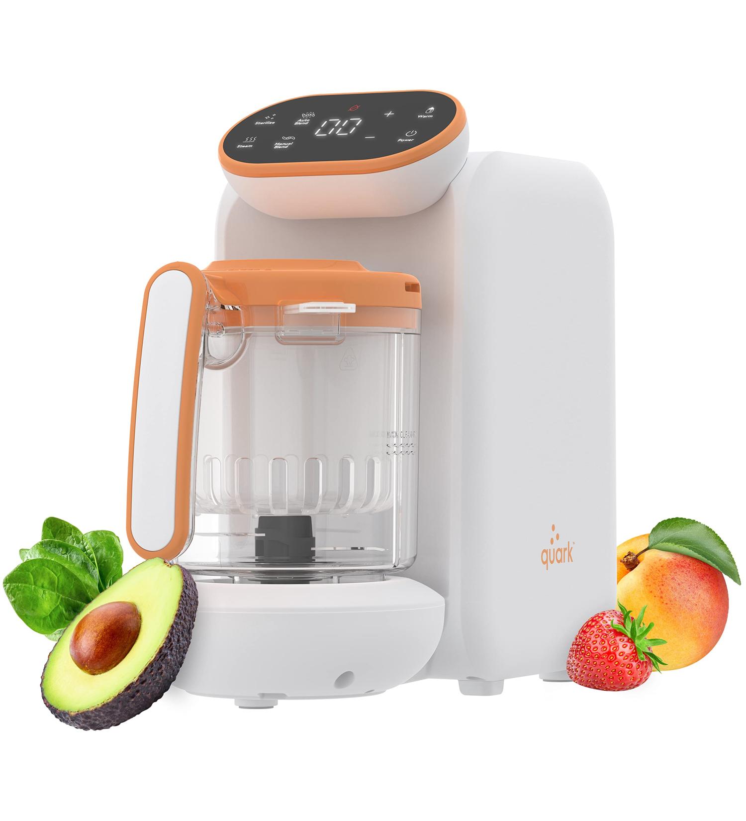 Quook 5-in-1 Baby Food Maker by Quark- Easy-to-Use Baby Food Processor - Baby Bottle Warmer Steamer Blender and Food Processor - Self Cleaning Sterilizing & Dishwasher Safe - Baby-Safe Materials - Buy Online on GoSupps.com