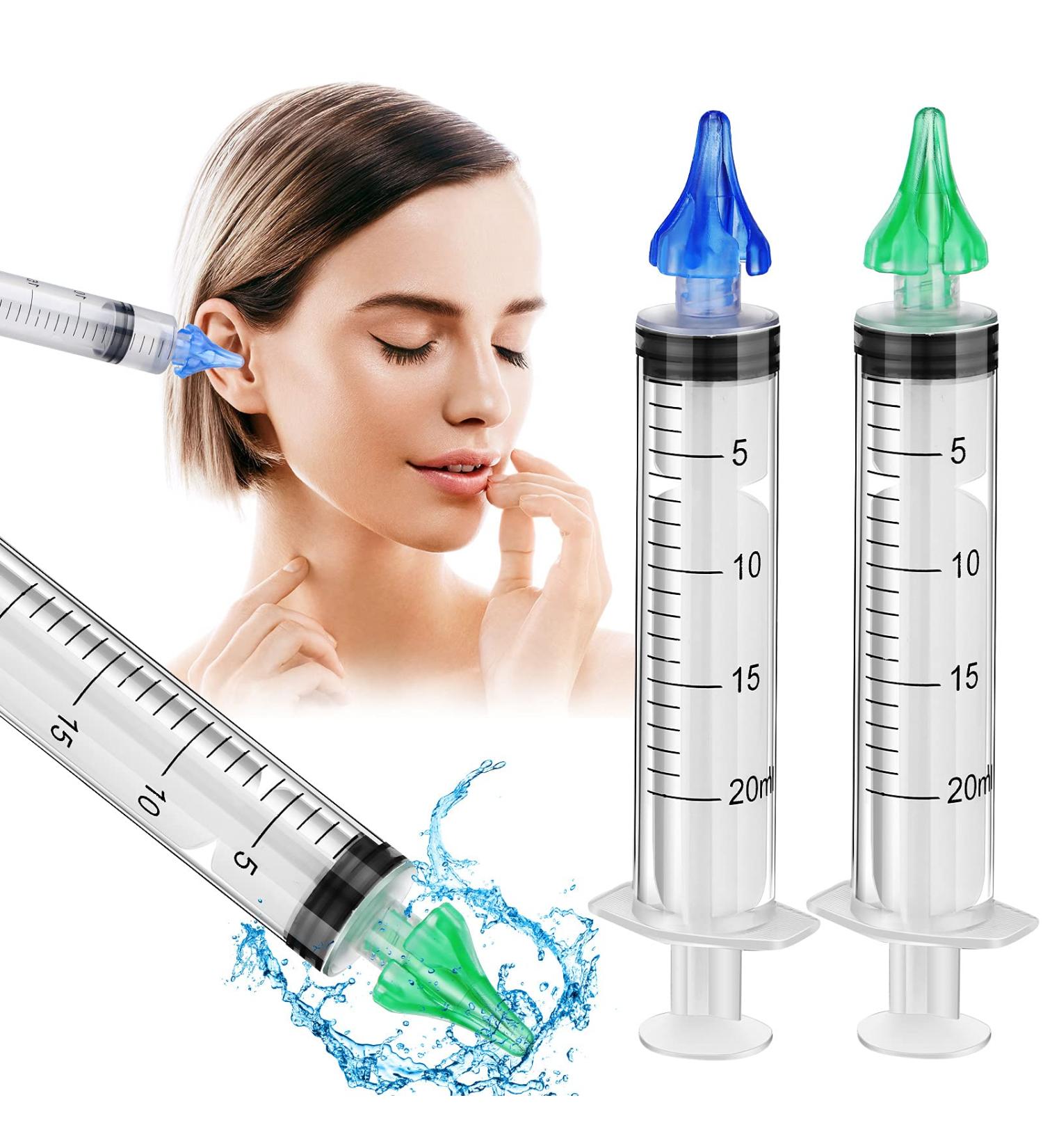 Ear Wax Cleaner Syringe Kit - 2 Pieces 20 ML - Ear Wax Removal & Irrigation Tool for Humans - Buy Online on GoSupps.com