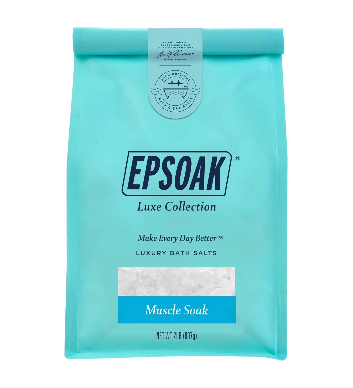 Muscle Soak Bath Salts 2 lb. Luxury Bag - San Francisco Salt Company | 2 Pound Pack - Buy Online on GoSupps.com