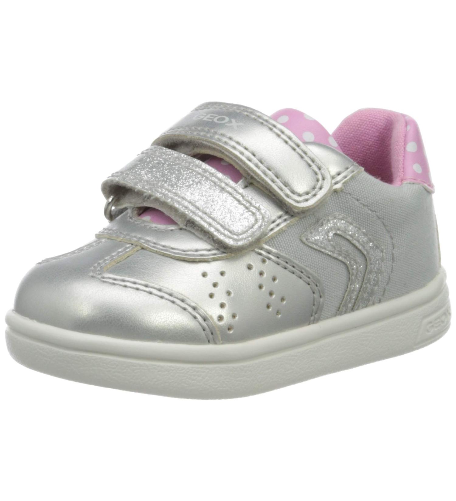 Geox Baby Girls B Djrock Low-Top Sneakers - Silver Fuchsia - Size 25 EU - Buy Online on GoSupps.com
