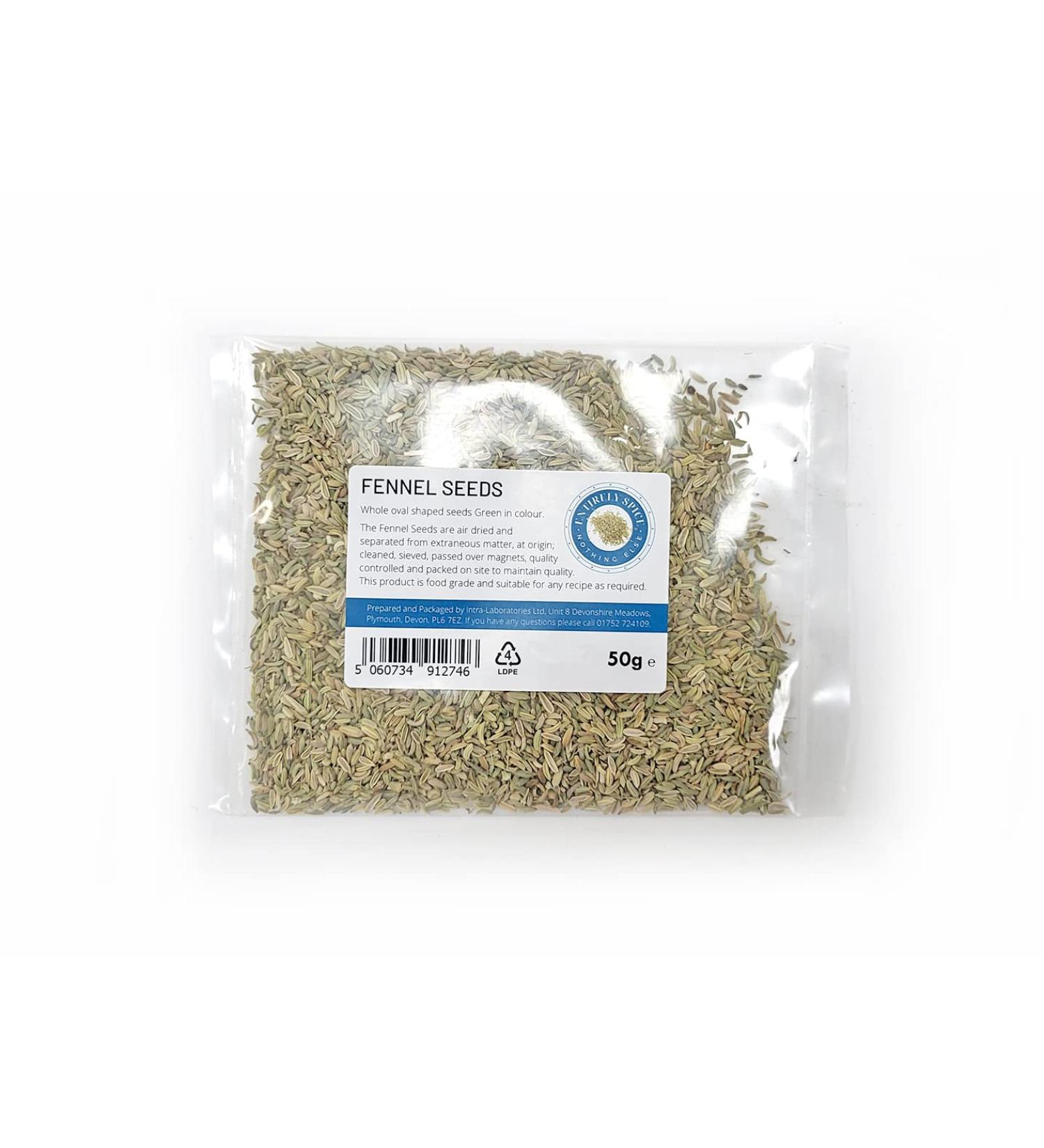 Entirely Ingredients Fennel Seeds 50g - Selected for Premium Quality - Premium Food Grade