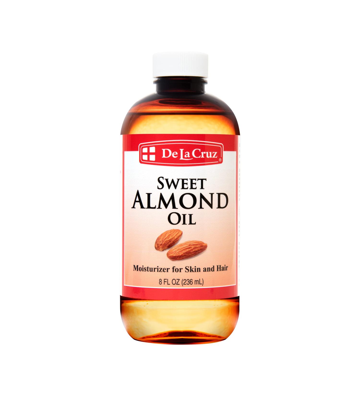 De La Cruz Sweet Almond Oil for Skin and Hair - 8 Fl Oz (236 mL) - Buy Online on GoSupps.com