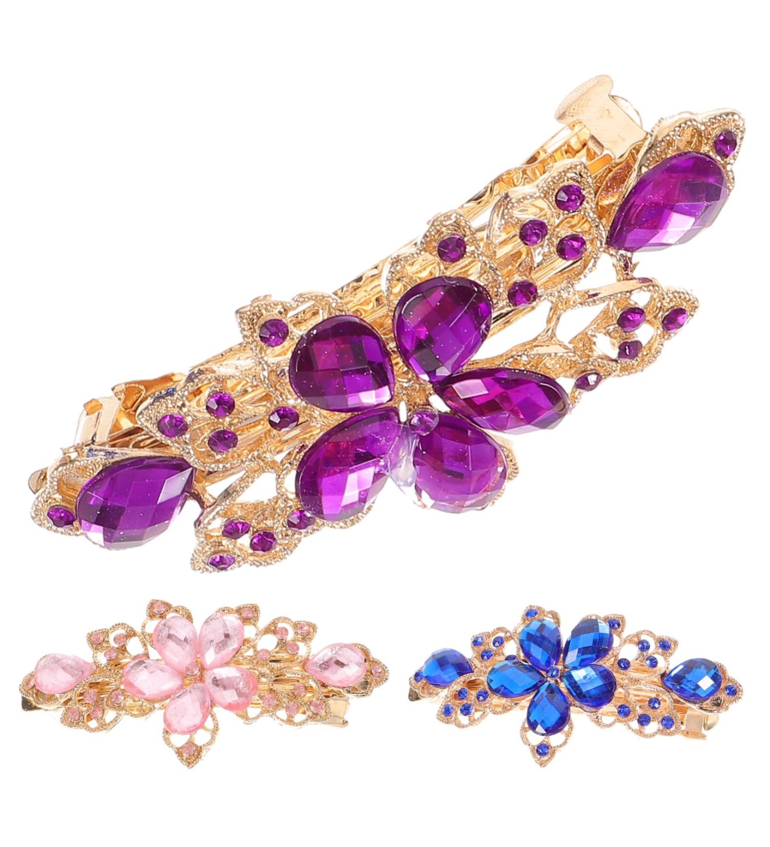 Beaupretty Pink womens barrettes for hair barrettes for women hair clip for women pink hair clips blue hair clips hair claw clips for women women's hair clips Miss spring clip Crystal - Buy Online on GoSupps.com