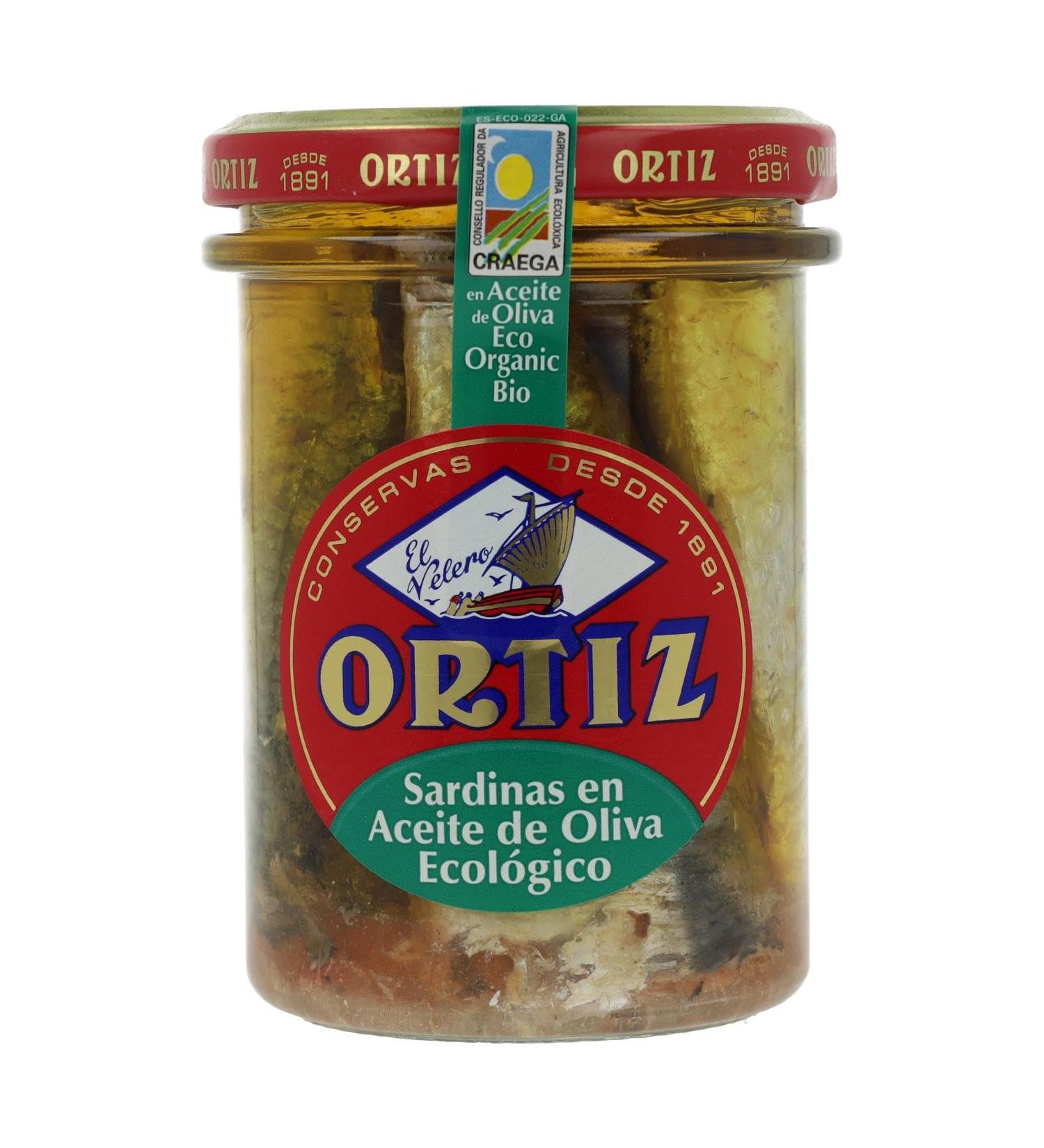 ORTIZ Sardines with olive oil 140G Organic -