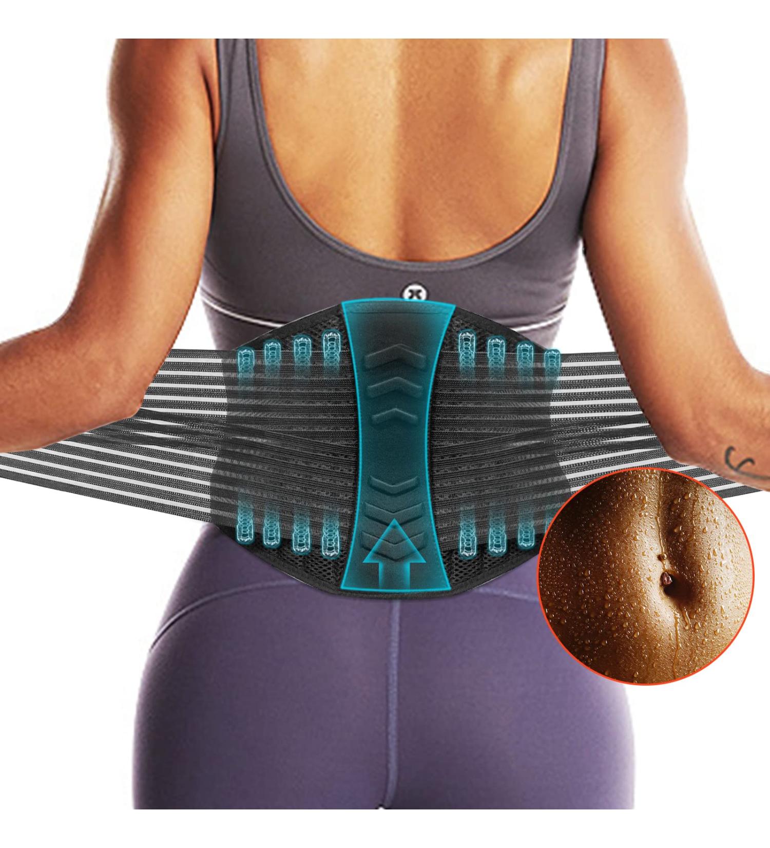 Back Brace for Women & Men - Immediate Pain Relief, Breathable Lumbar Support Belt - Adjustable Waist Trimmer for Heavy Lifting, Sciatica, Herniated Disc - Size M - Buy Online on GoSupps.com