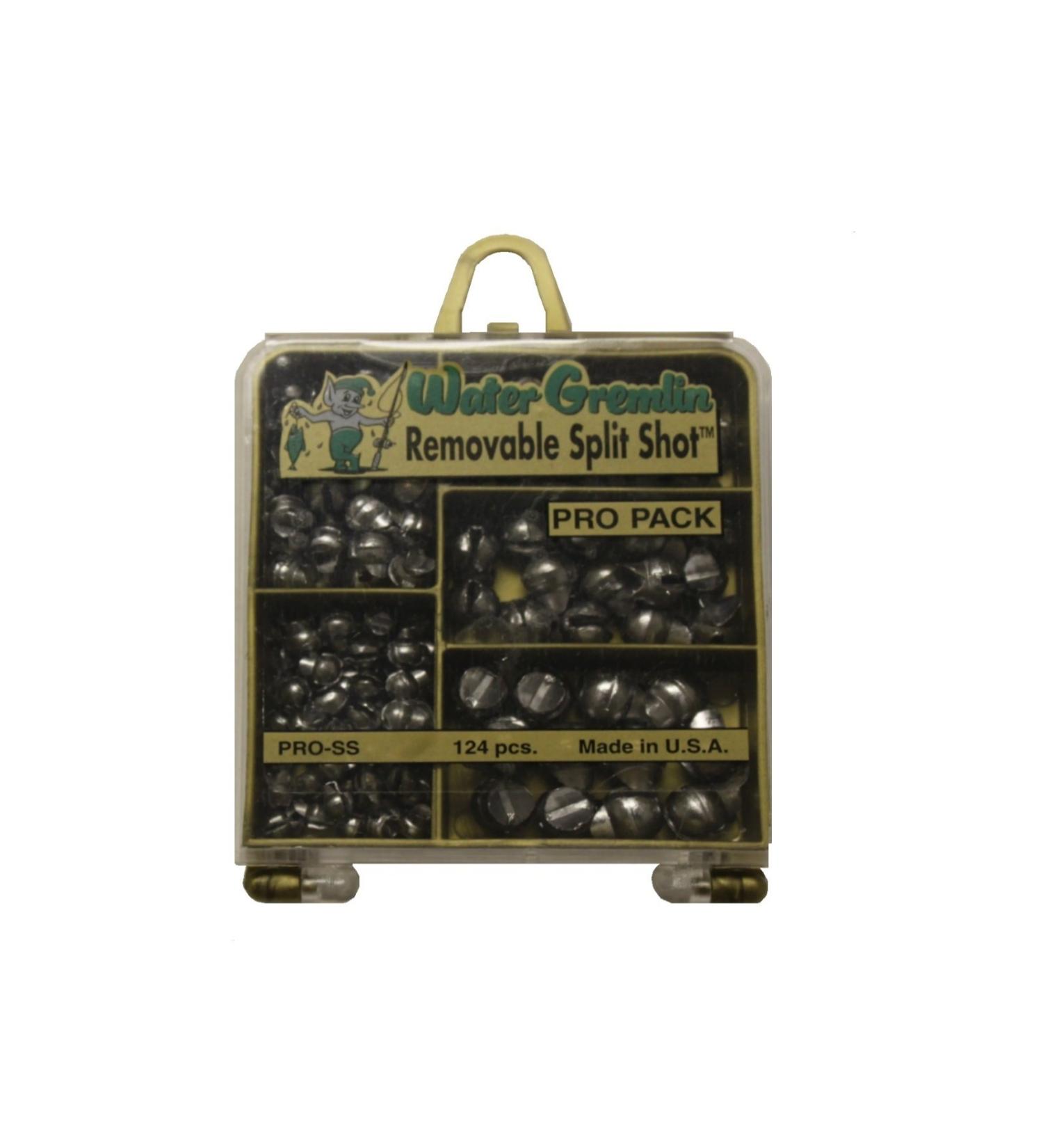 Water Gremlin Removable Split Shot Pro Pack, 48ea/BB, 36ea/3/0, 16ea/7, 12ea/5, 12ea/4, Multi