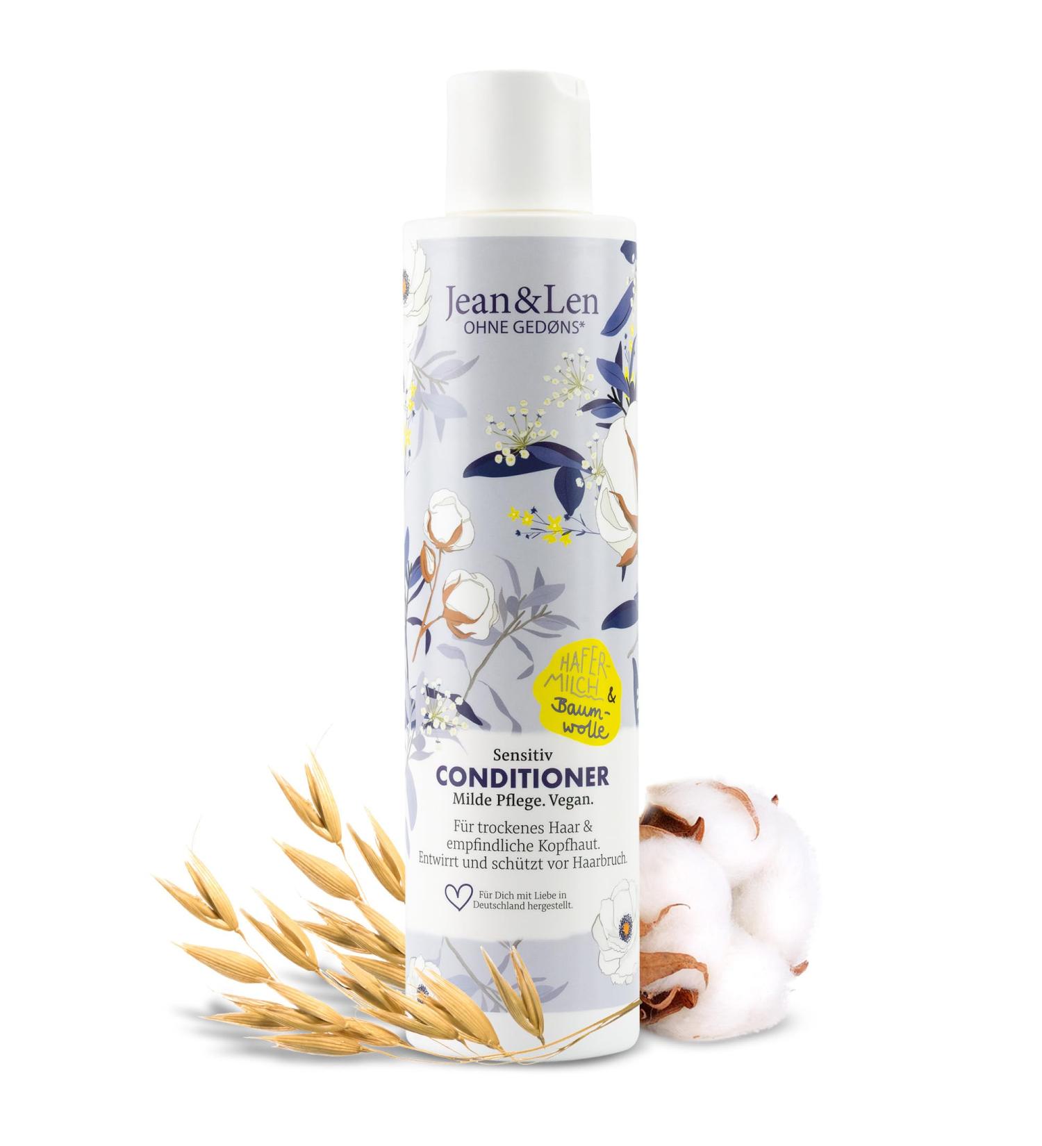 Buy Jean & Len Oatmilk & Cotton Conditioner for Dry Hair | Vegan Silicone & Paraben Free Gentle Care | 300 ml - International Shipping - Buy Online on GoSupps.com