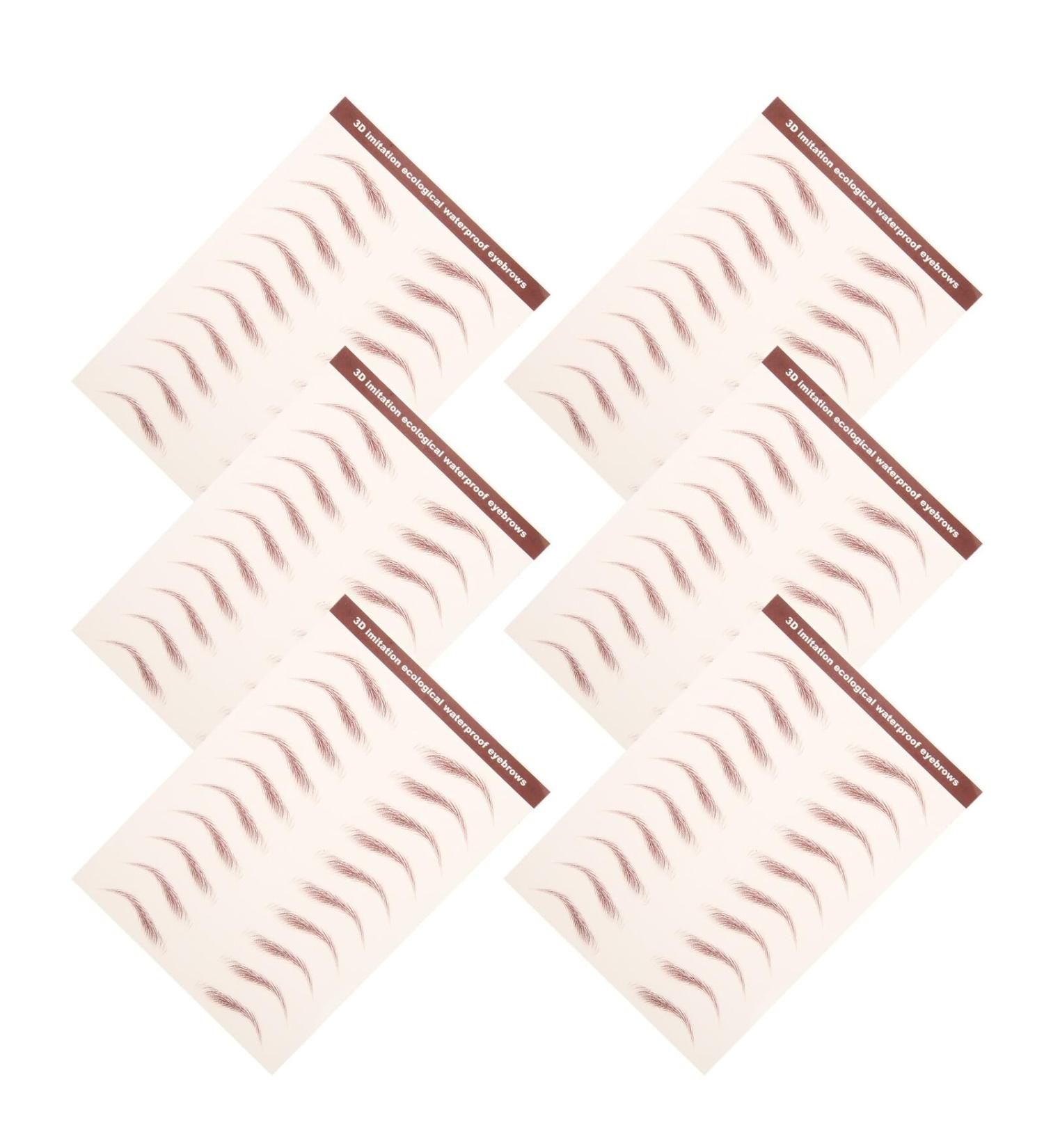  FRCOLOR FRCOLOR 6 Sheets Eyebrow Shape Stickers Self-Adhesive Hair-Like Brow Transfers for Natural Eyebrow Shaping Easy Makeup Use - Buy Online on GoSupps.com