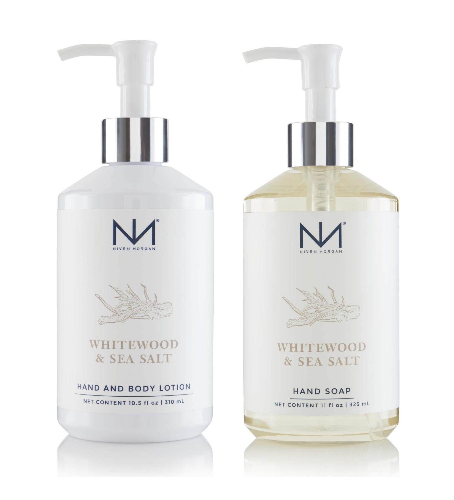 Niven Morgan Whitewood & Sea Salt Hand and Lotion Set | Luxurious Skincare for All | International Shipping Available - Buy Online on GoSupps.com