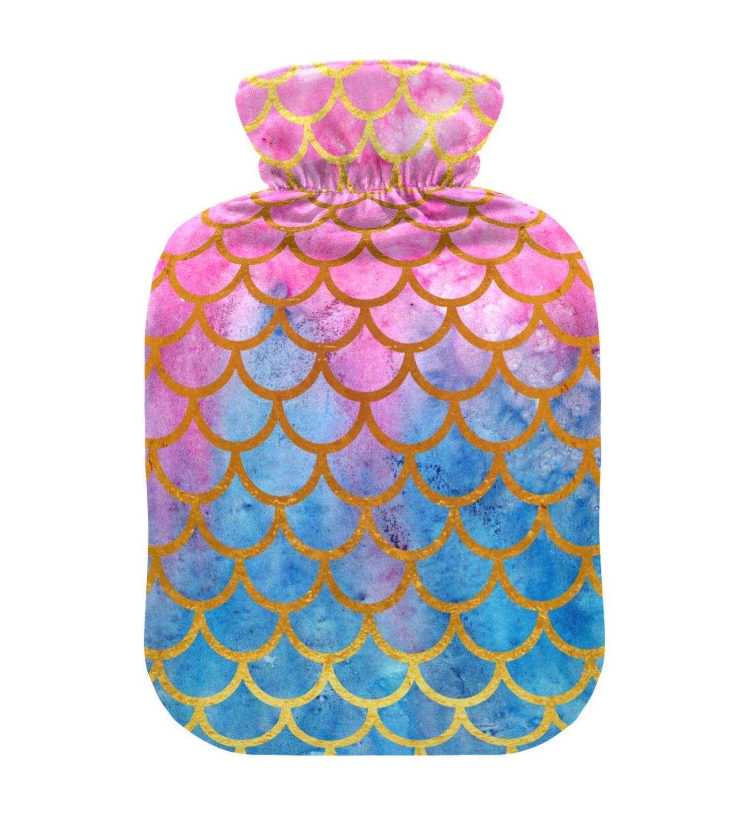 Mermaid Scales Hot Water Bottle | 1L Heat Pack for Pain Relief & Muscle Injury Comfort - Buy Online on GoSupps.com