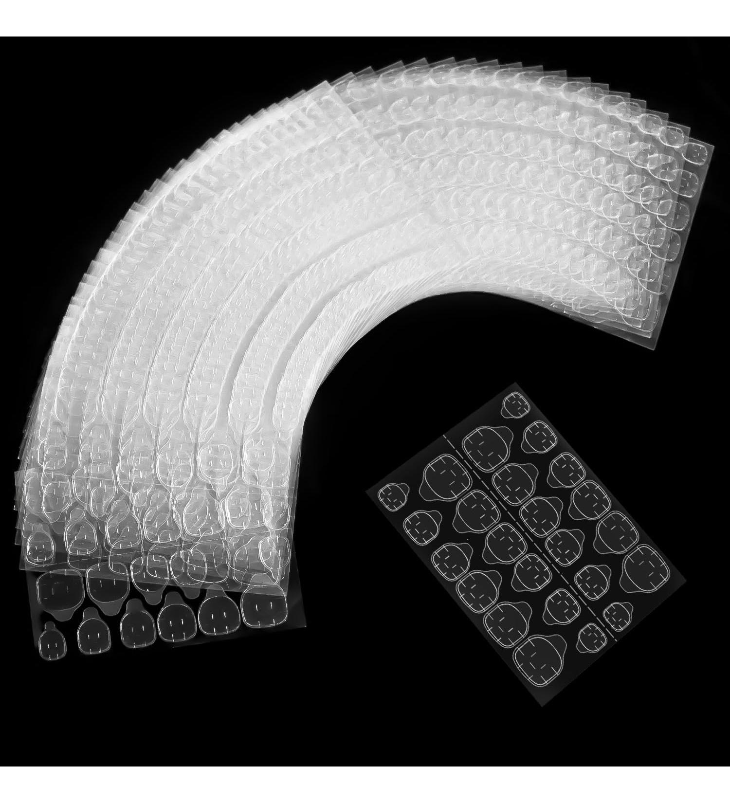 Buy 1200 PCs Double-Sided Transparent Nail Glue Pads - 50 Sheets of Breathable Adhesive for Press on Nails & DIY Manicure Decoration - Buy Online on GoSupps.com