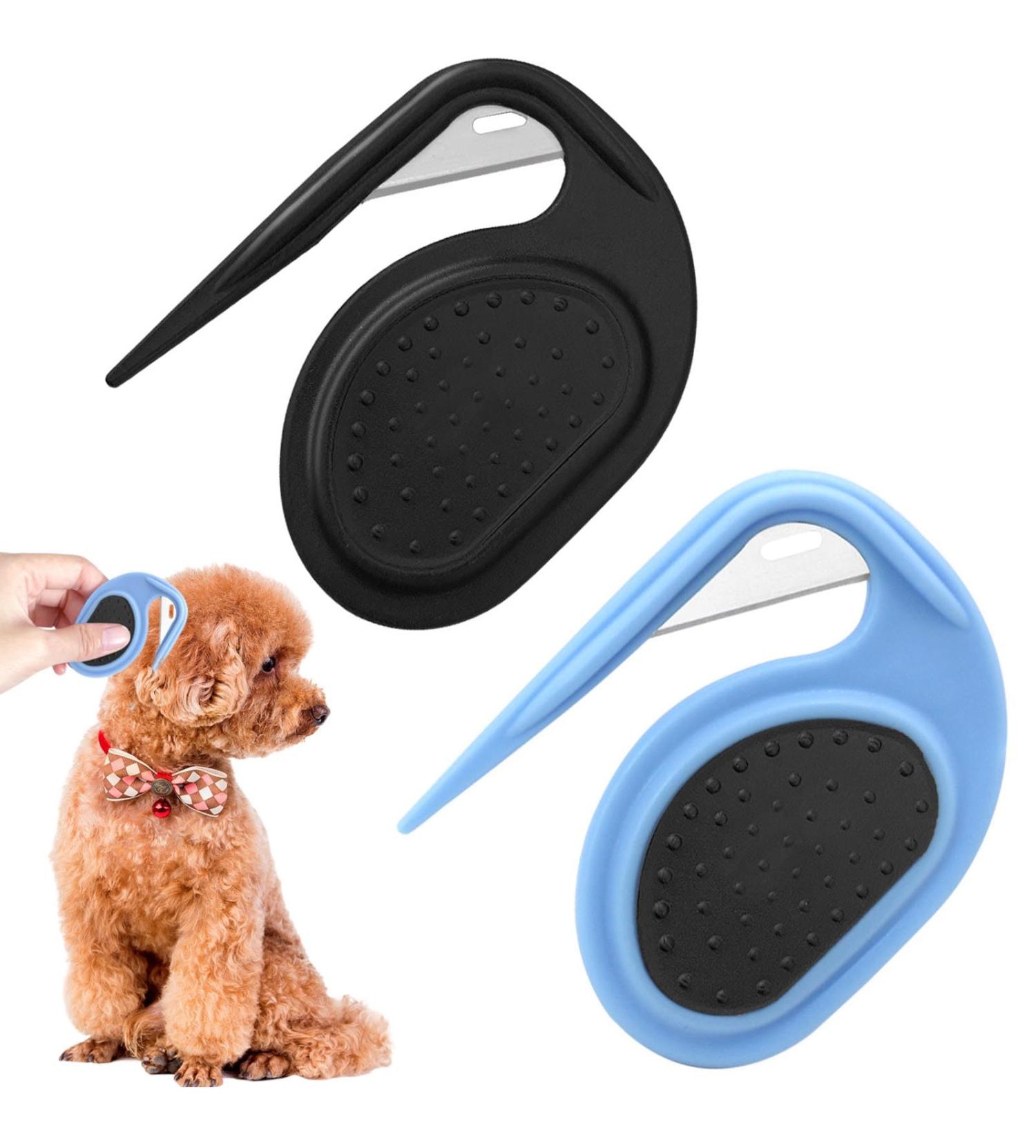 2PC Pet Dematting Combs - Grooming Knife for Long-Haired Cats - Knot Removal Tool for Pet Grooming - Buy Online on GoSupps.com