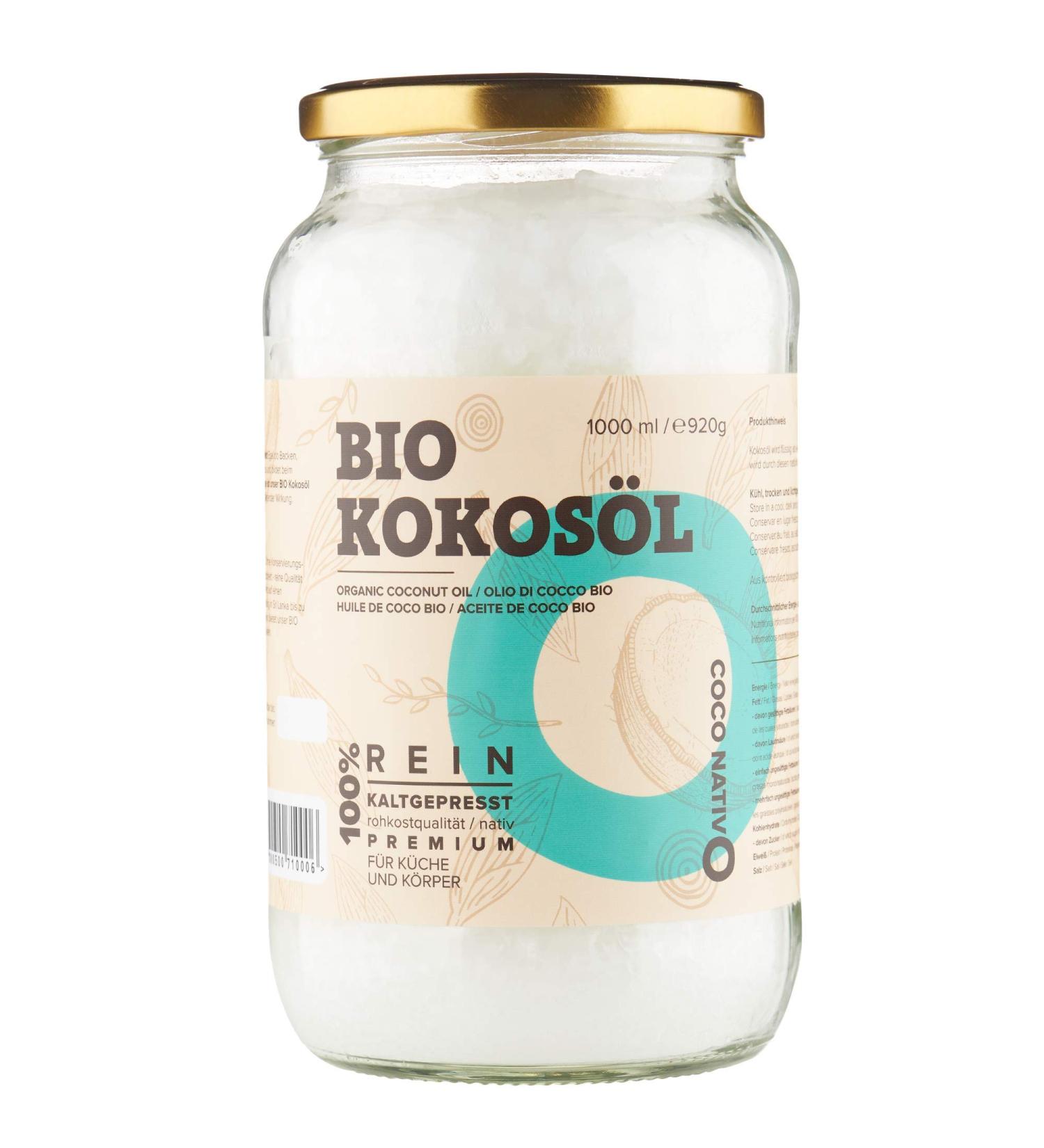 Organic Coconut Oil 1000mL - Extra Virgin, Premium Cold Pressed for Cooking, Hair, Skin - 1Liter Pack of 1 - Buy Online on GoSupps.com