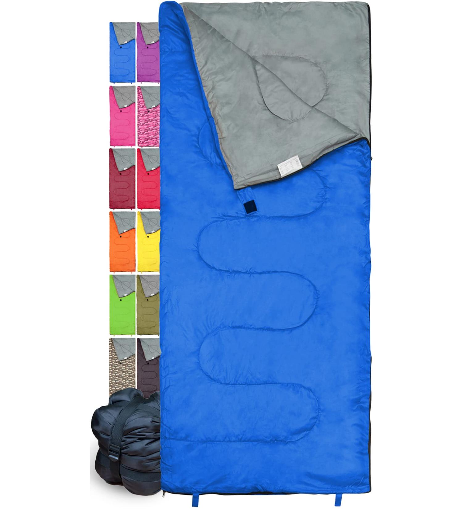 REVALCAMP Sleeping Bag for Kids, Boys, Girls, Teens & Adults - Ultralight, Compact for Hiking, Backpacking & Camping - Blue - Buy Online on GoSupps.com