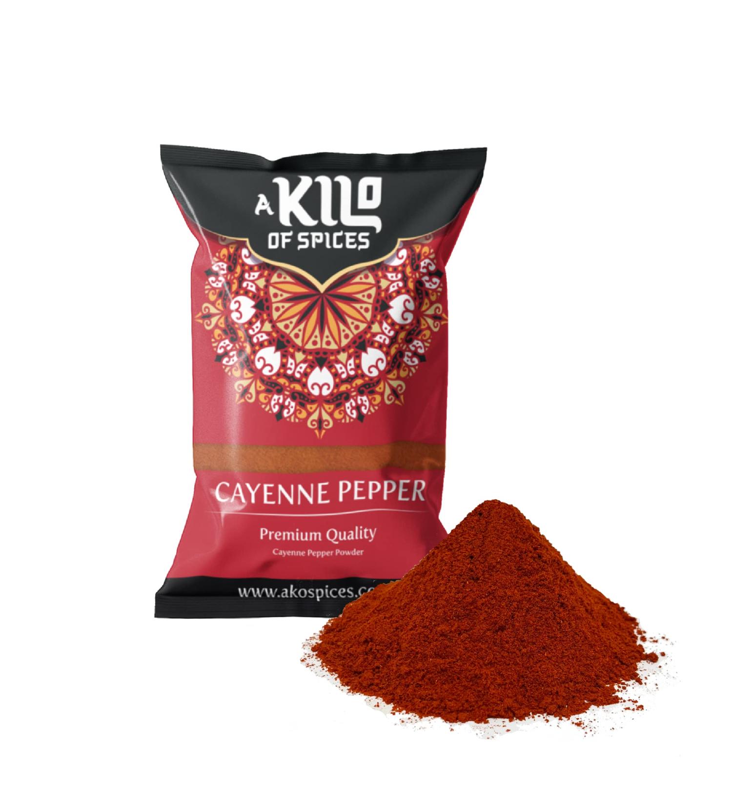 Cayenne Pepper Powder 1 KG - Hottest All Purpose Seasoning - Ground Chilli Taco Spice - Premium Quality Vegan Seasoning - Buy Online on GoSupps.com