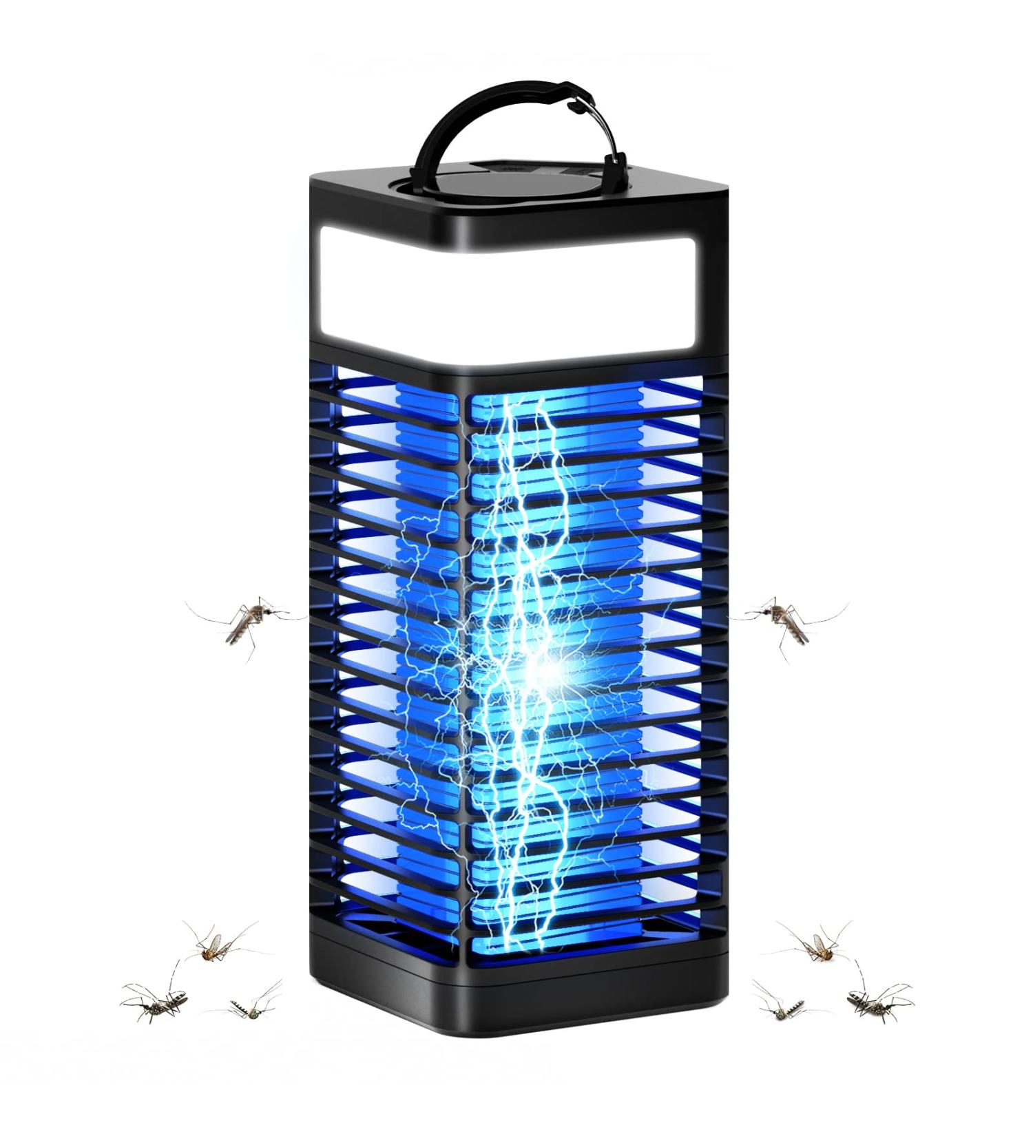 Bug Zapper Indoor and Outdoor - Cordless Mosquito Killer for Home, Garden, and Patio Use (Black) - Buy Online on GoSupps.com