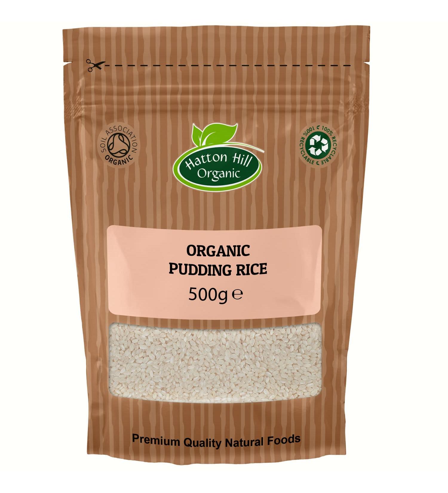 Organic Pudding Rice 500g by Hatton Hill Organic - Free UK Delivery - Buy Online on GoSupps.com