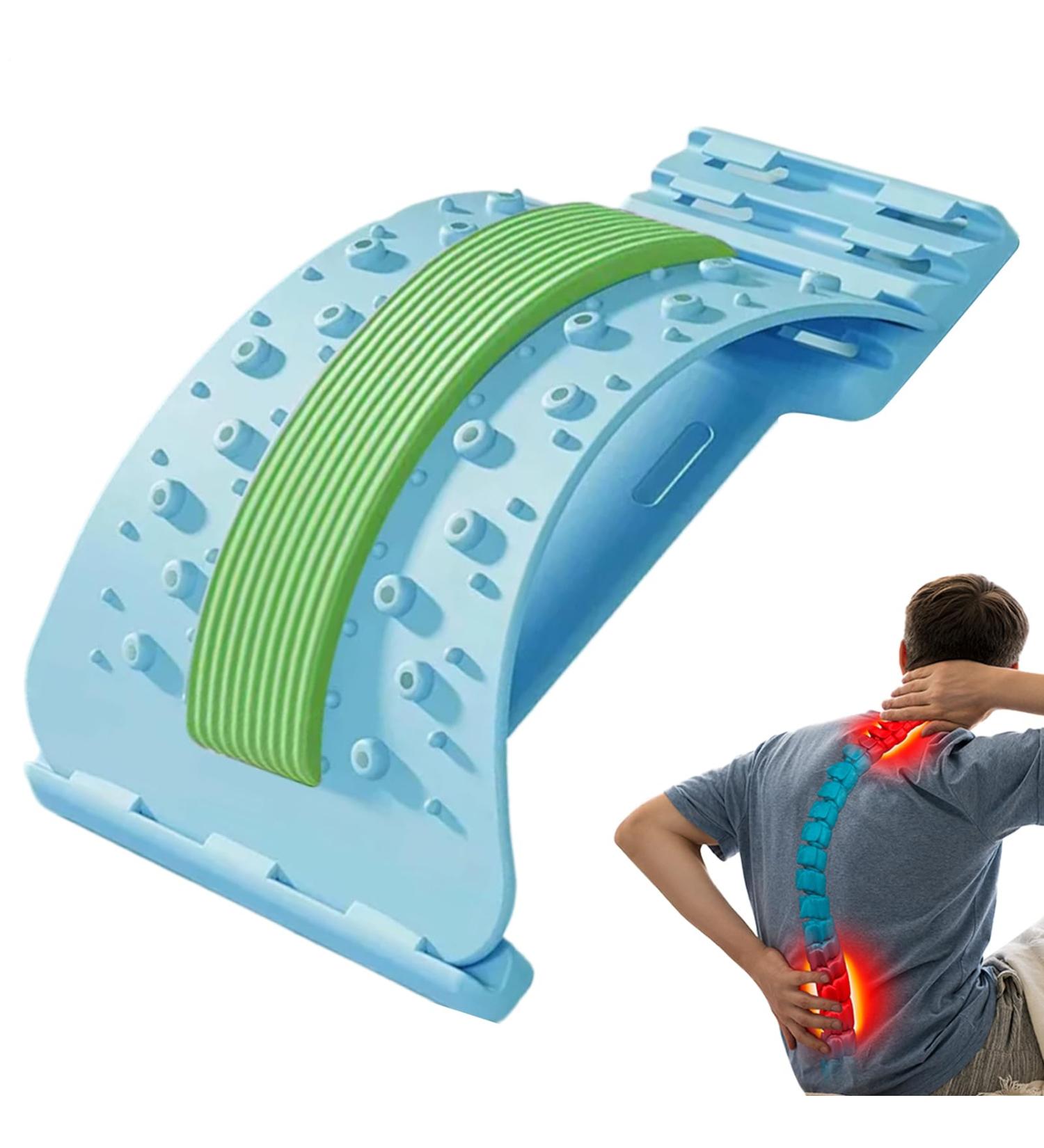 Aizuoni Back Extensor Lumbar Extensor Ergonomic Corrector Nonslip 3 Levels Adjustable for Muscle Relaxation Lumbar Region Exercise Blue - Buy Online on GoSupps.com