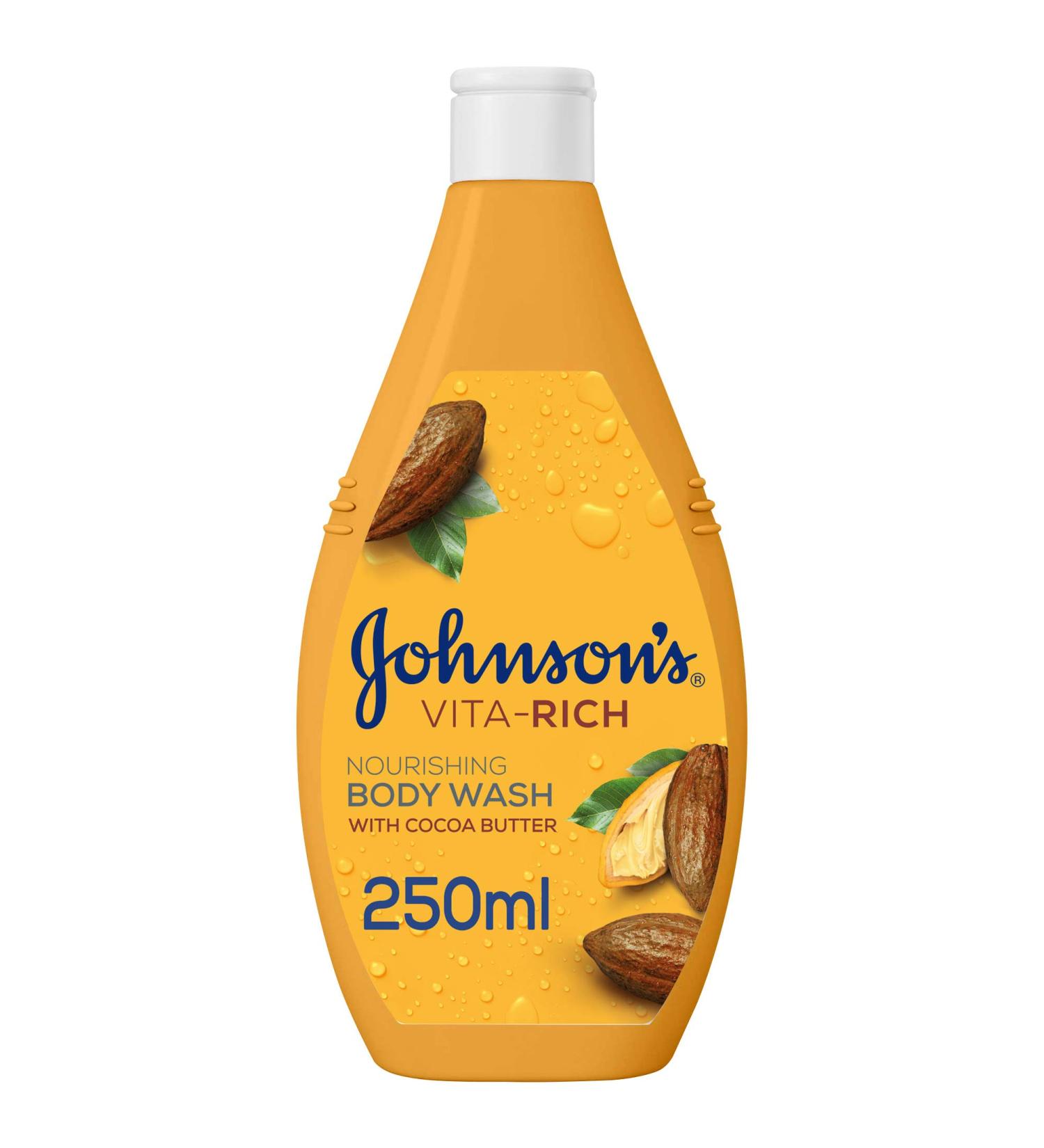 Johnson's Vita-Rich Nourishing Body Wash With Cocoa Butter 12x250ml IMPORT STOCK - Buy Online on GoSupps.com