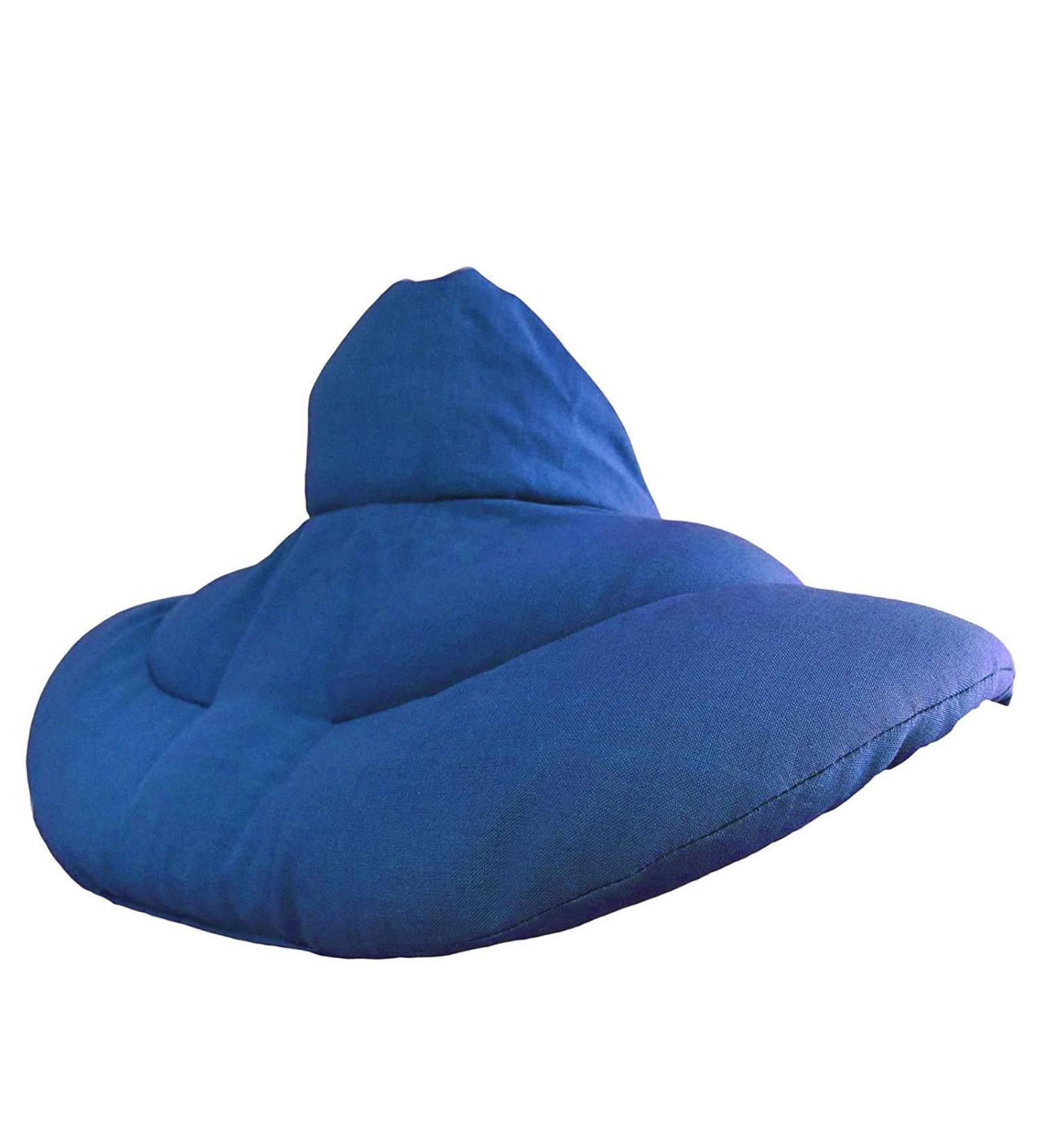 Buy Gentian Blue Neck Horns with Stand-Up Collar | Organic Fabric Cherry Core Warming Pillow - Comfortable Neck Warmer - Buy Online on GoSupps.com