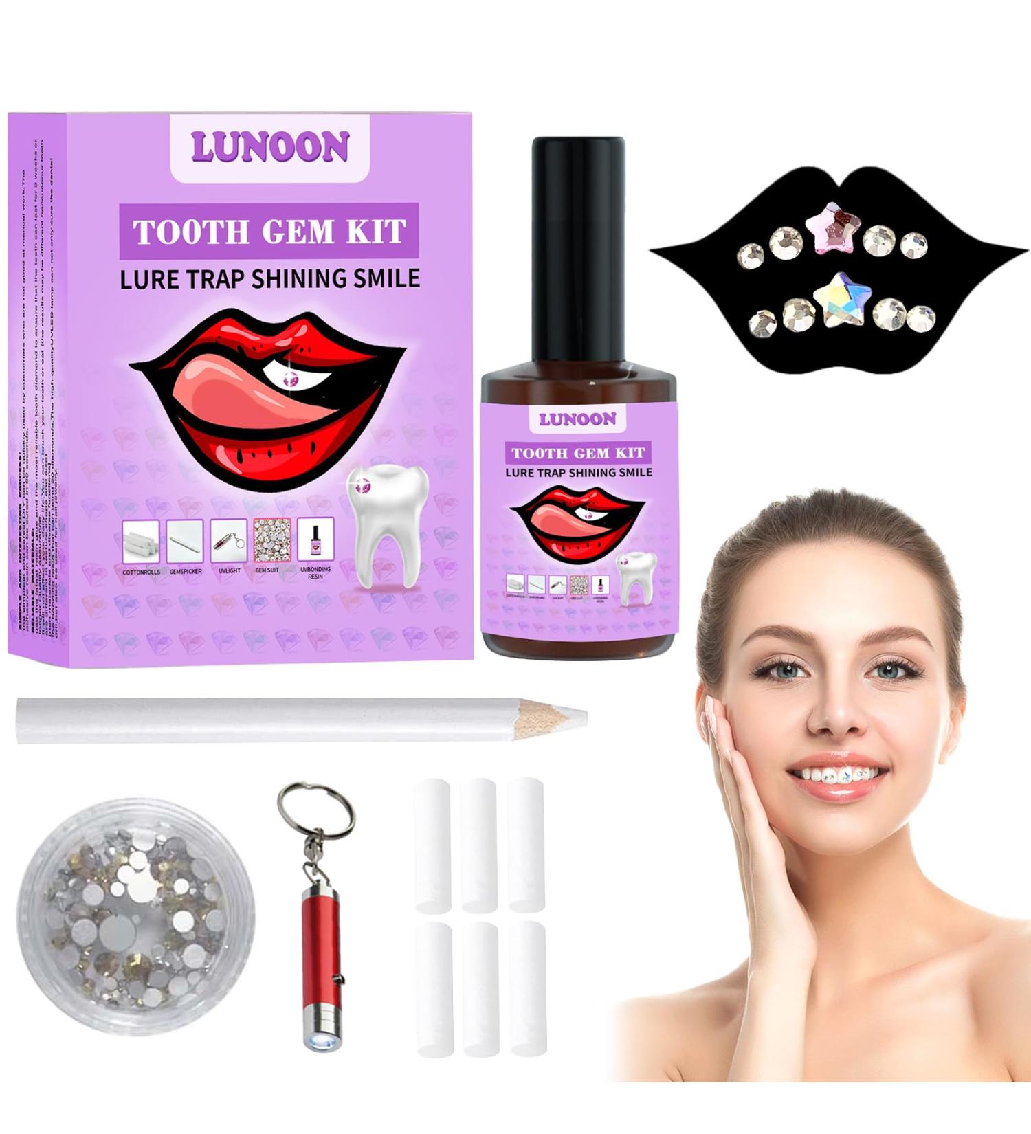 Complete Tooth Jewelry Gem Kit | Tooth Gem Set with Adhesive & Star Edelstones | Create Stunning Tooth Accessories - Buy Online on GoSupps.com