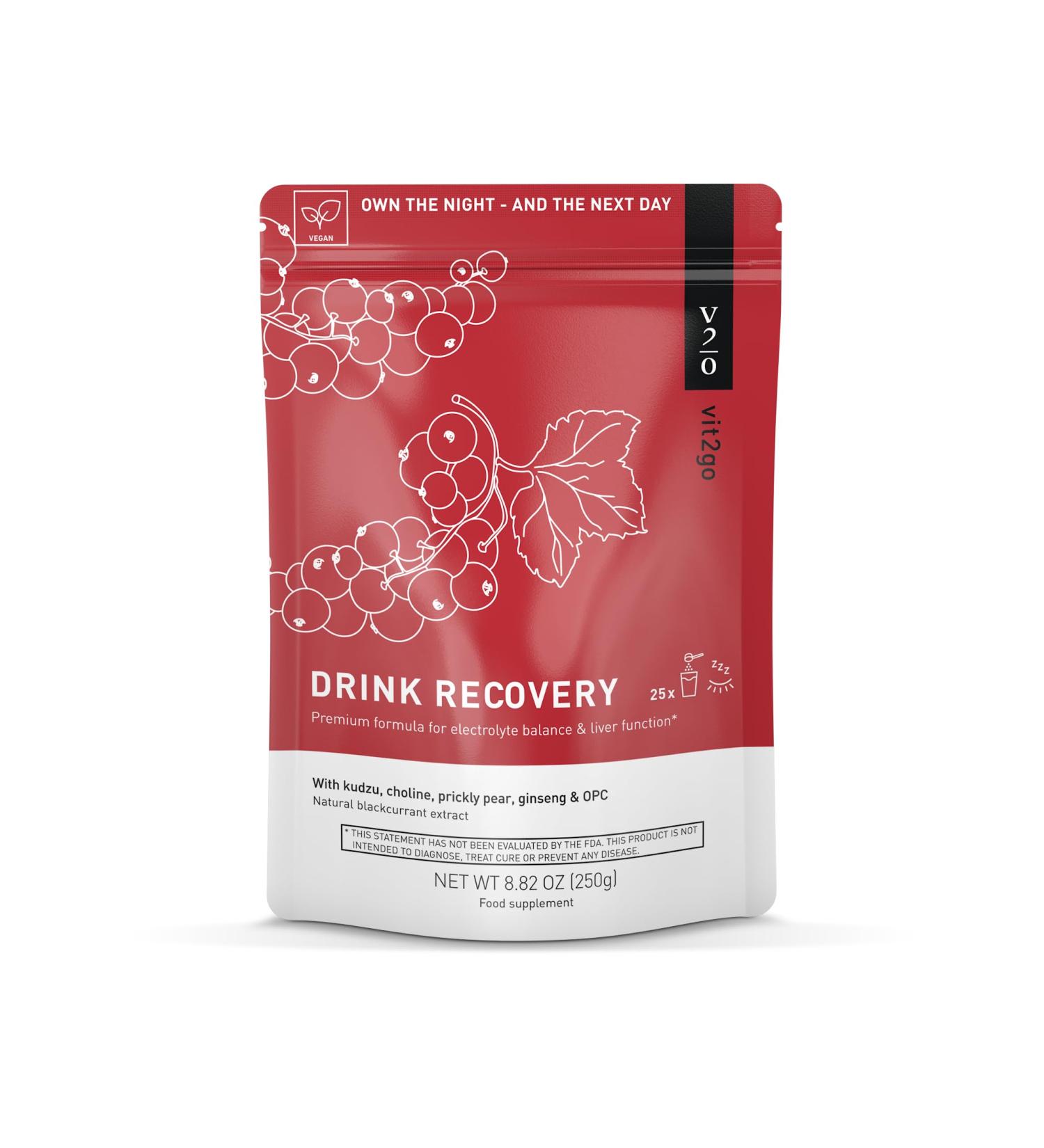 Drink Recovery Electrolytes Powder 250g with Vitamins Vegan Electrolyte Packets for Hydration & Liver Detox Blackcurrant Flavor (25 Portions) 8.2 Ounce (Pack of 1) - Buy Online on GoSupps.com