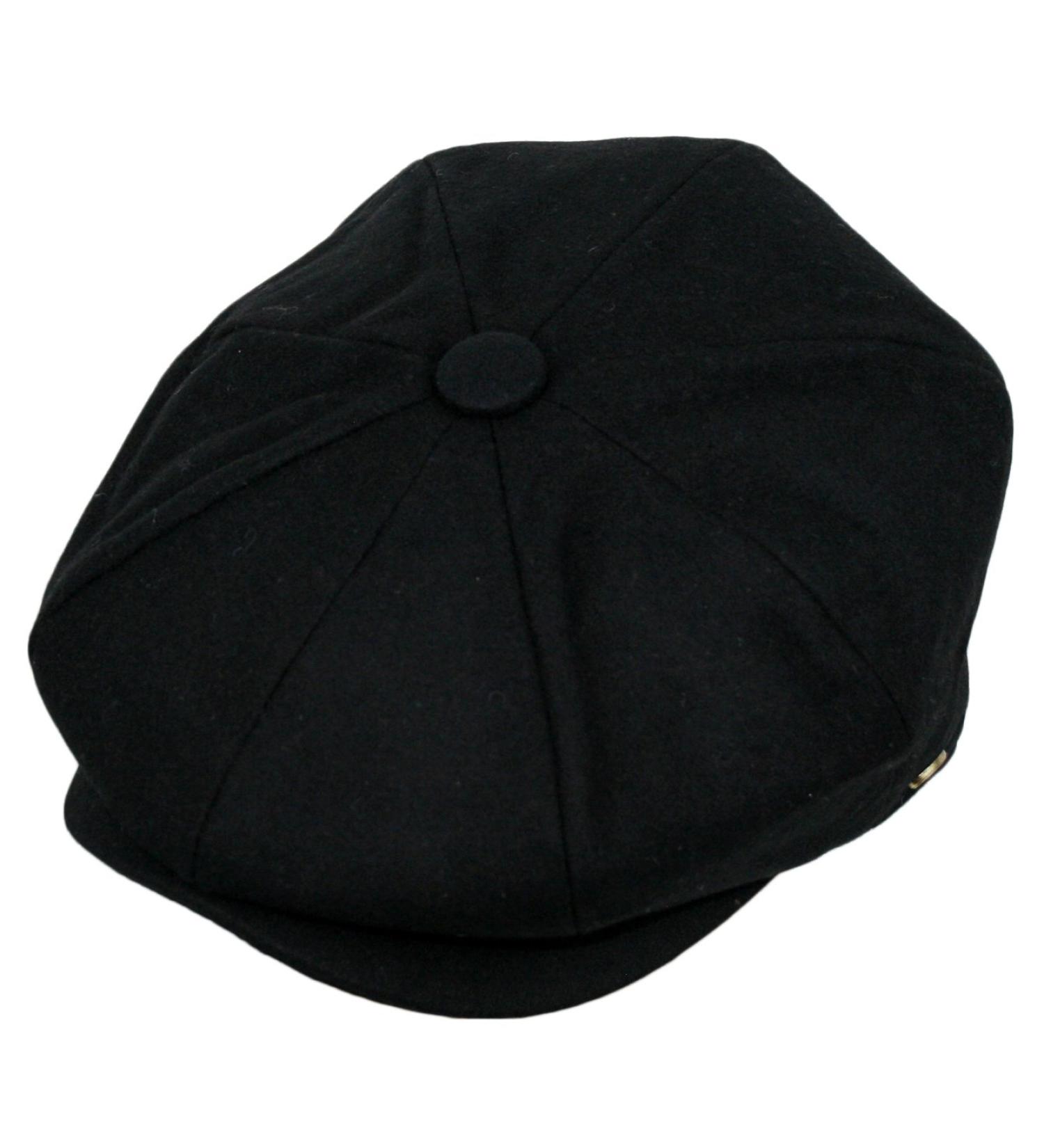 EPOCH Men's Classic 8 Panel Wool Blend Newsboy Snap Brim Hat Black X-Large - Buy Online on GoSupps.com