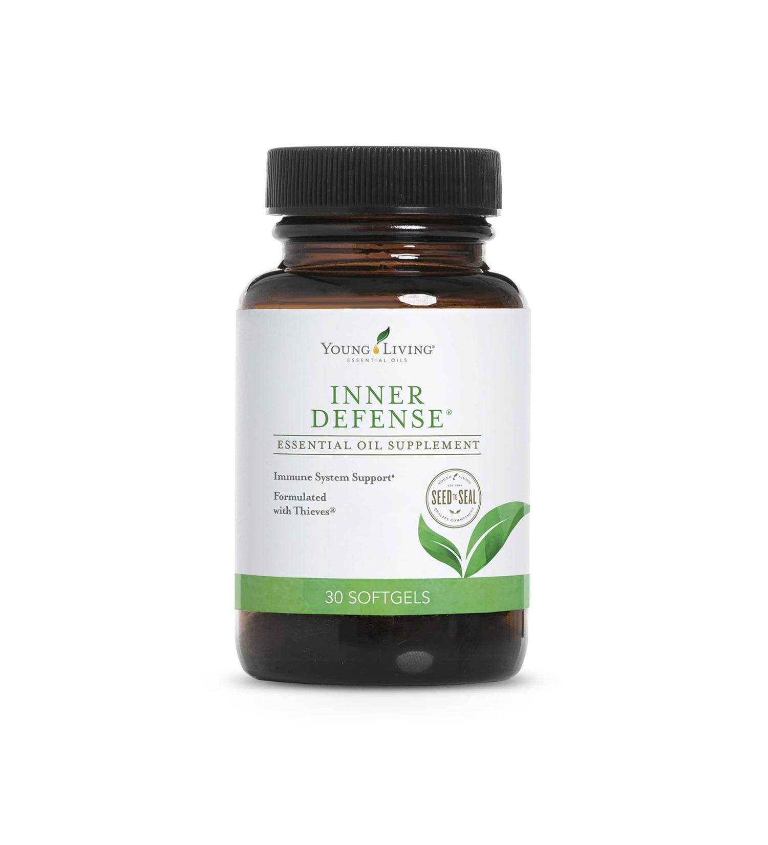 Young Living - Inner Defense 30 Softgels | Premium Essential Oil Daily Immune Support Supplement | Seasonal Wellness Aid | Immunity Boosting Liquid Capsules - Buy Online on GoSupps.com