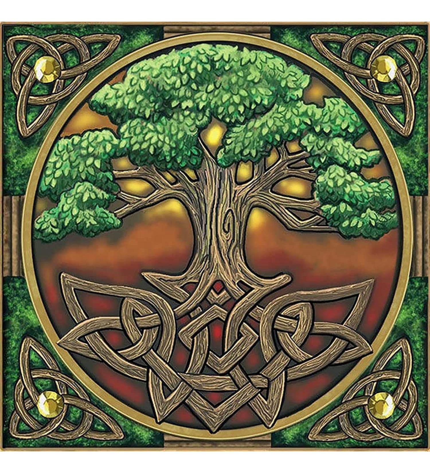 Tree Stamped Cross Stitch Kit for Adults | DIY Embroidery Arts & Crafts | Full Range of Needlecrafts for Home Decor 11.7X11.7 inch - Buy Online on GoSupps.com